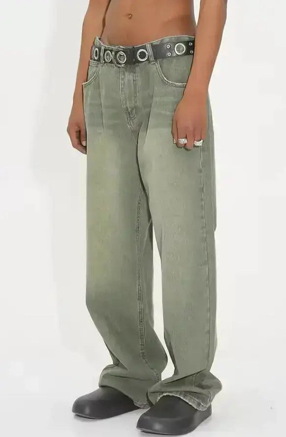 Japanese Brand washed faded loose baggy urban outdoor hiphop jeans Size US 32 / EU 48 - 2 Thumbnail