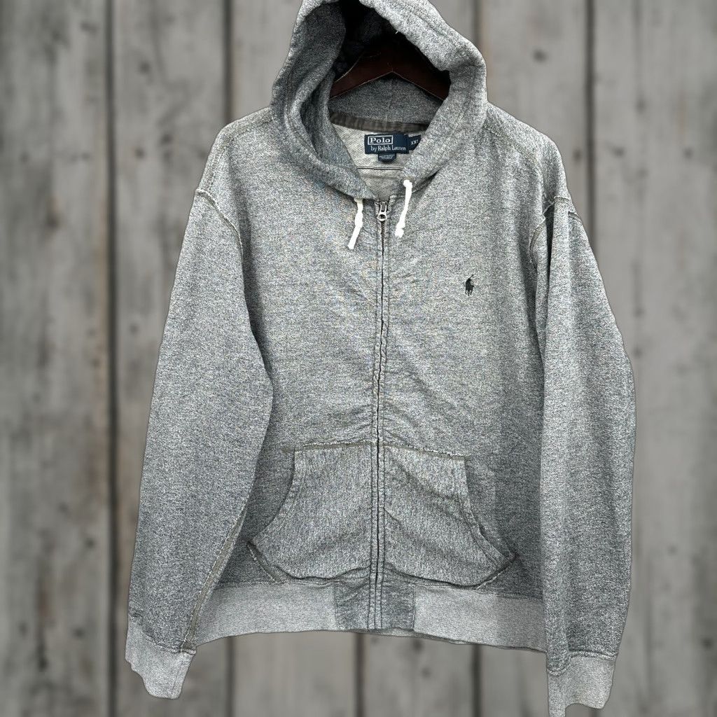 Polo Ralph Lauren VINTAGE Polo Ralph Lauren Hoodie Sweatshirt Mens 2XL Gray Heavyweight Read y2k Size US XXL / EU 58 / 5 - 1 Thumbnail