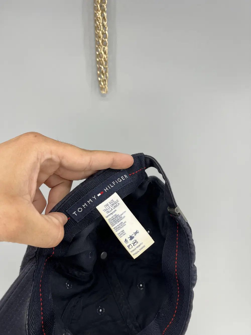 Tommy Hilfiger VINTAGE Tommy Hilfiger Hat Cap Snap Back Navy Flag Logo 90s Size ONE SIZE - 5 Thumbnail