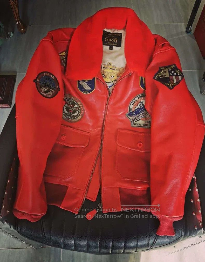 Schott Schott A2 Air Force Jacket Size US L / EU 52-54 / 3 - 3 Thumbnail