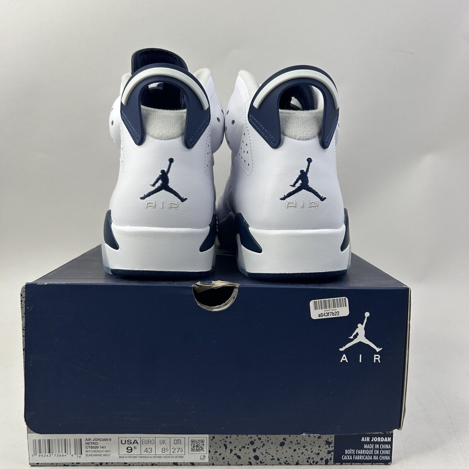 Nike Nike Shoes Air Jordan 6 Retro “Midnight Navy” 2024 Size US 9.5 / EU 42-43 - 4 Thumbnail