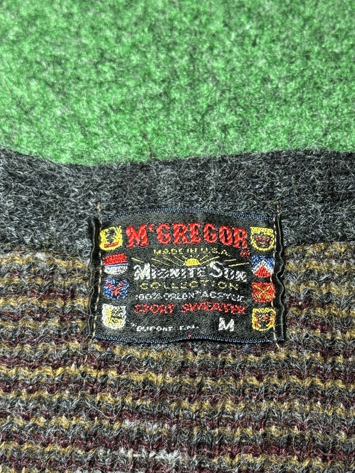 McGregor Vintage Mcgregor Argyle Diamond Knit V Neck 60s 70s Sweater Size US M / EU 48-50 / 2 - 3 Thumbnail