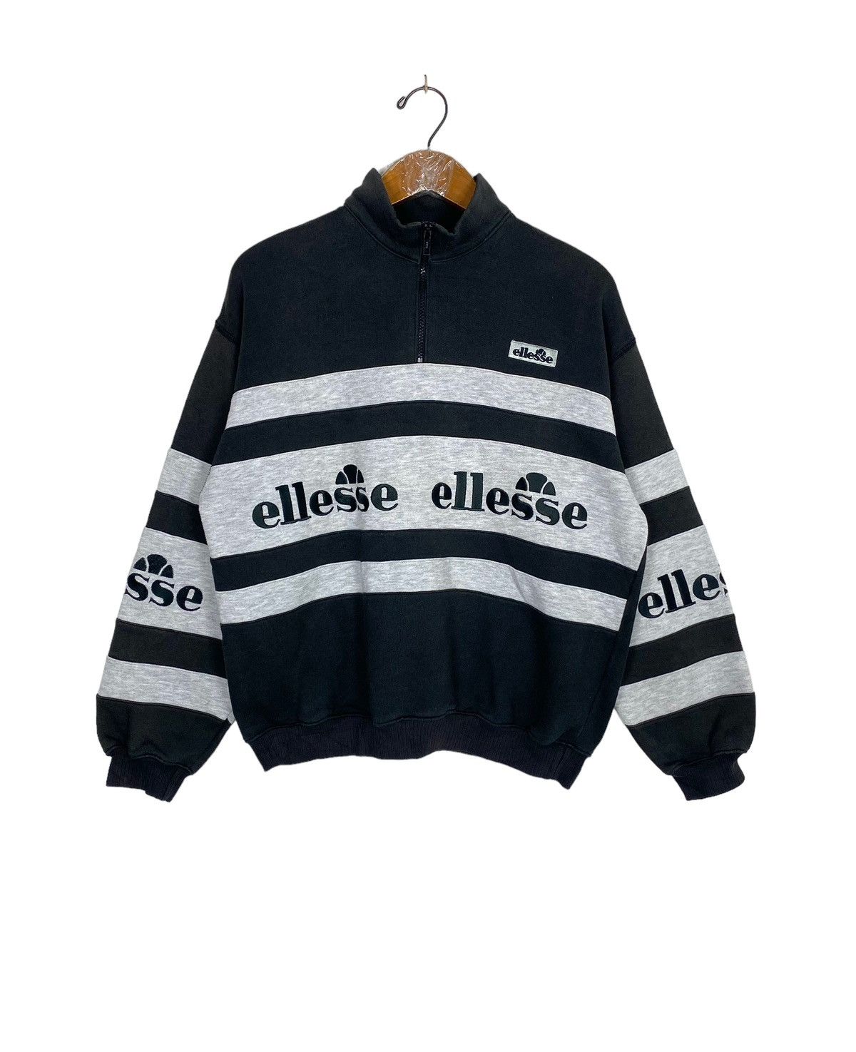 Ellesse Rare‼️ Vintage Ellesse Sweatshirt Half Zip Spellout Size US M / EU 48-50 / 2 - 1 Thumbnail