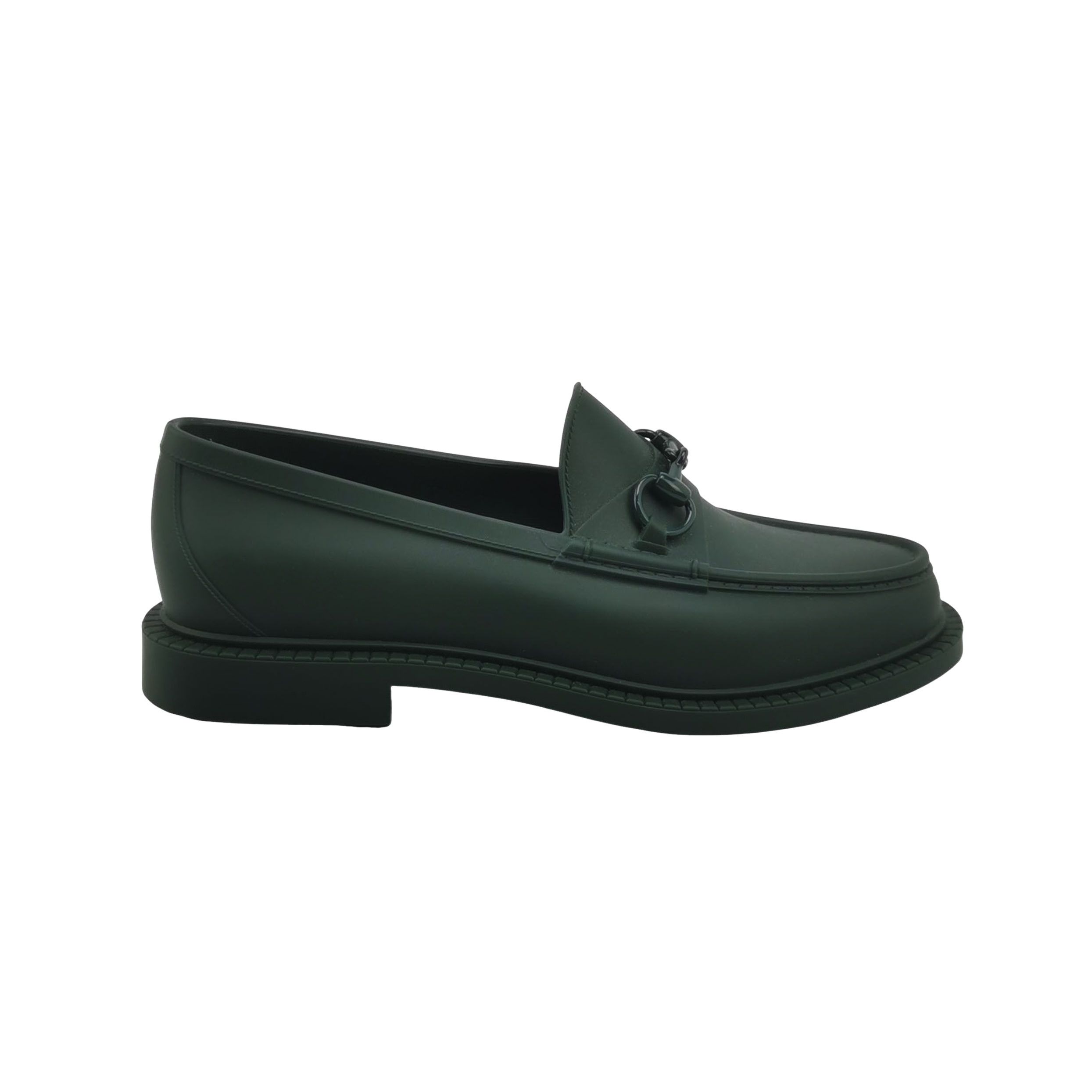 Gucci Gucci Horsebit Green Rubber Loafers EU 41 Size US 8 / EU 41 - 1 Thumbnail