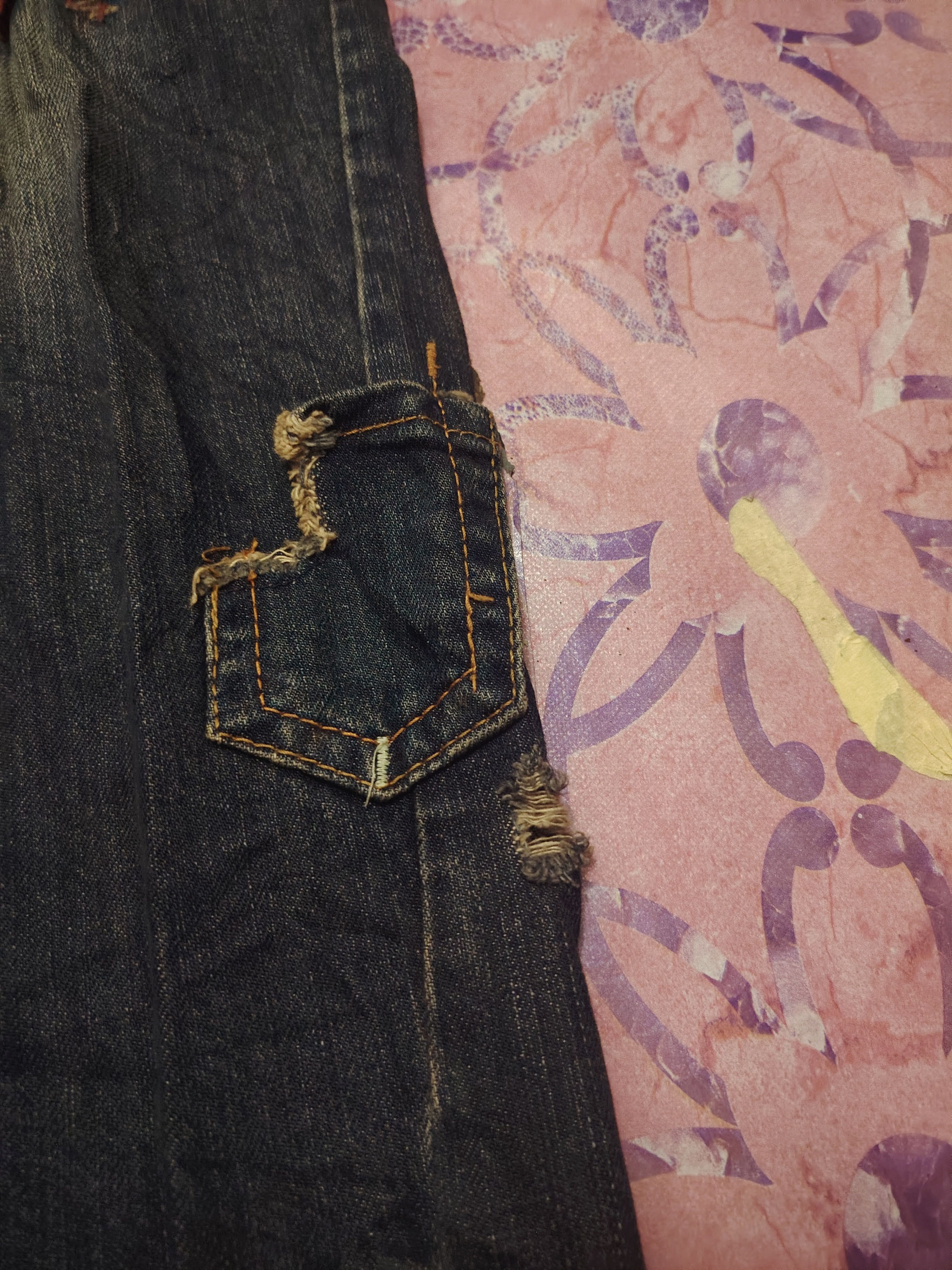 14th Addiction Japanese A6 Jeans Bandana Patchwork design Distressed jeans Size US 30 / EU 46 - 7 Thumbnail