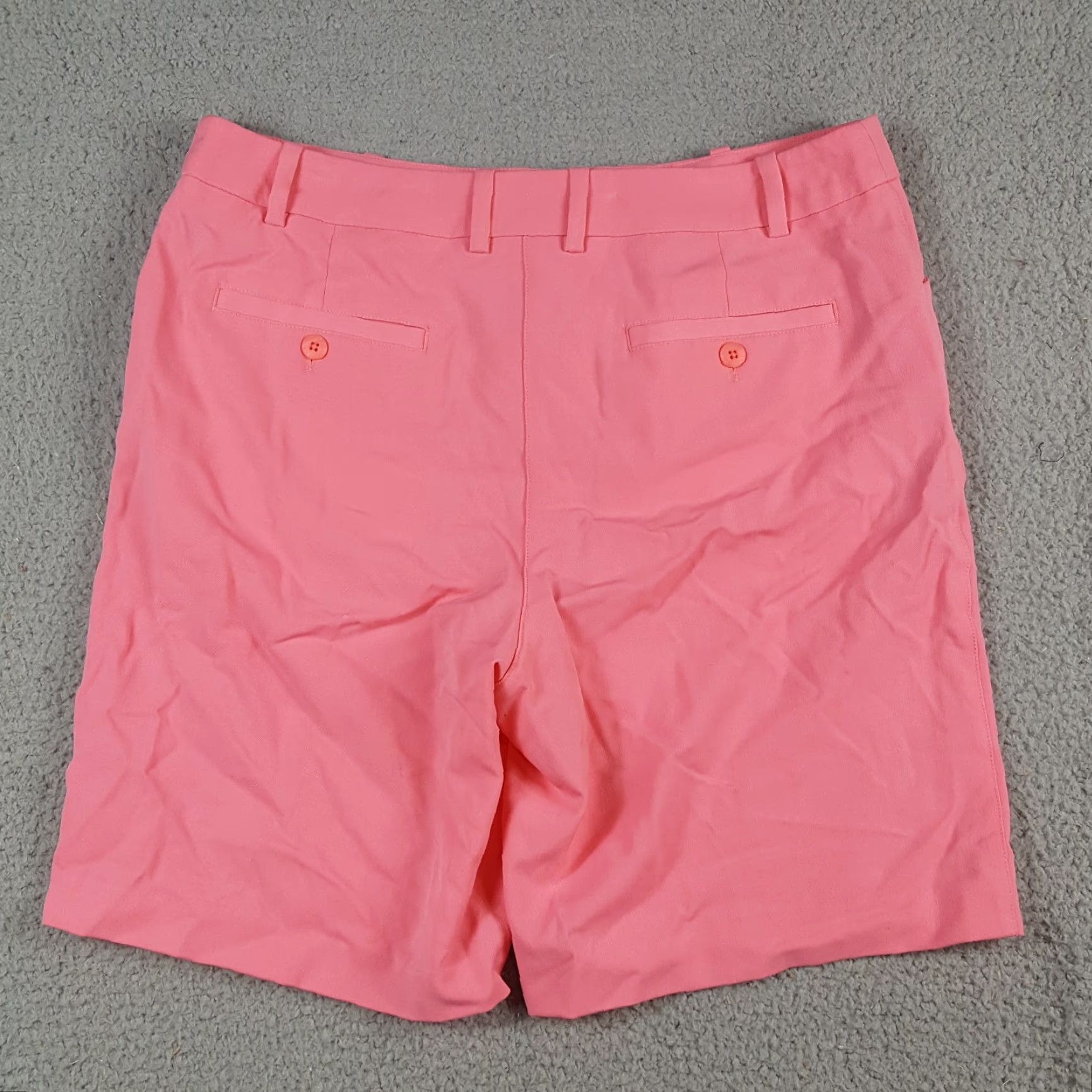 Pinko VINTAGE Y2K Preppy Pink Women's Bermuda Shorts Golf Tennis Breathable 10 Cotton Zip Button Logo Zipper Marquesa Teháma Size 32" / US 10 / IT 46 - 7 Thumbnail