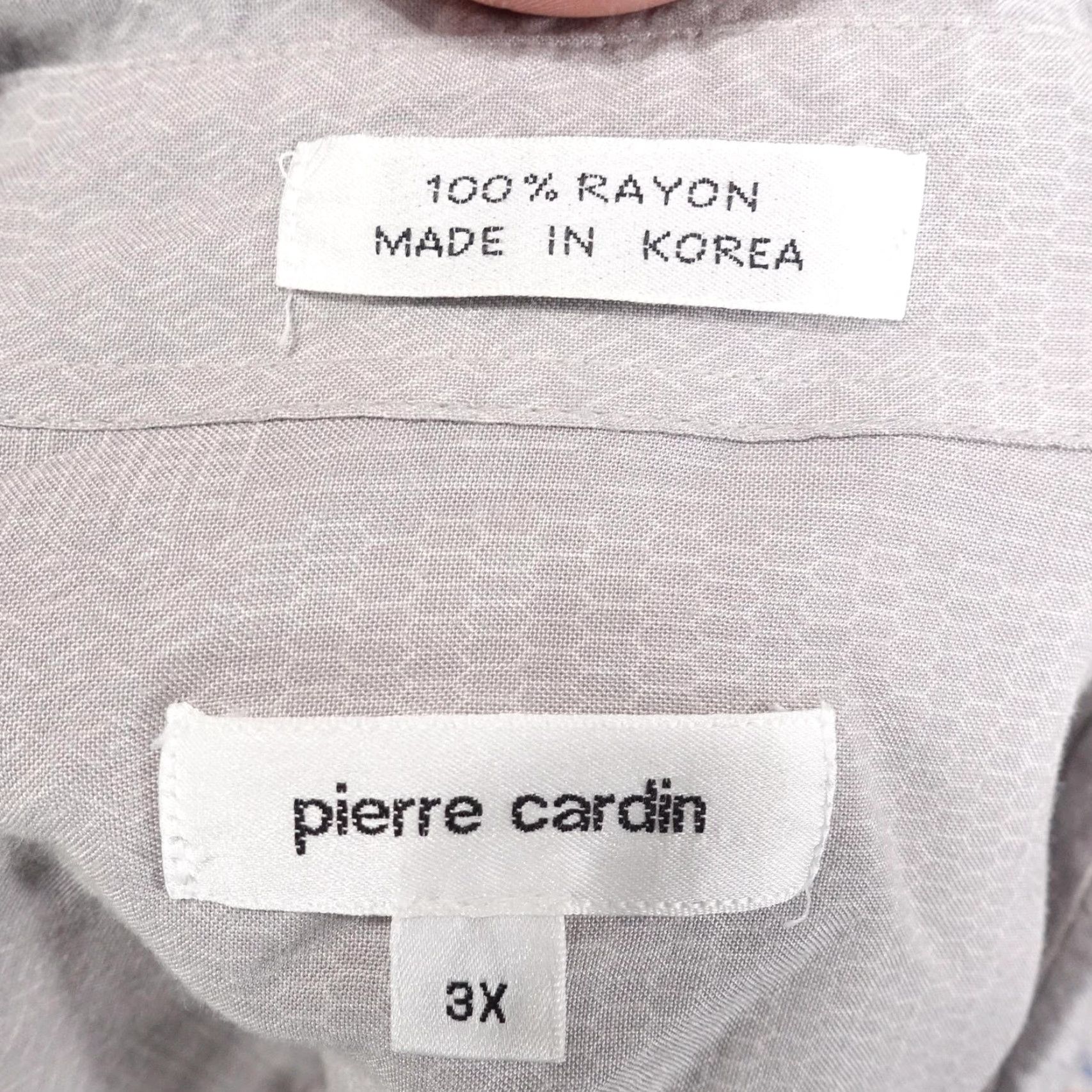 Pierre Cardin VINTAGE Pierre Cardin Shirt Mens 3XL Gray Rayon Palm Tree Hawaiian Camp Shirt Casual Size US XXL / EU 58 / 5 - 6 Thumbnail