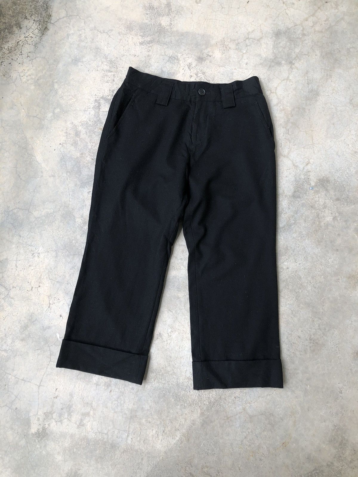 Yohji Yamamoto Yohji Yamamoto Y’s Wool Cropped 3 Quarter Fold Wool Pant Size US 30 / EU 46 - 4 Thumbnail