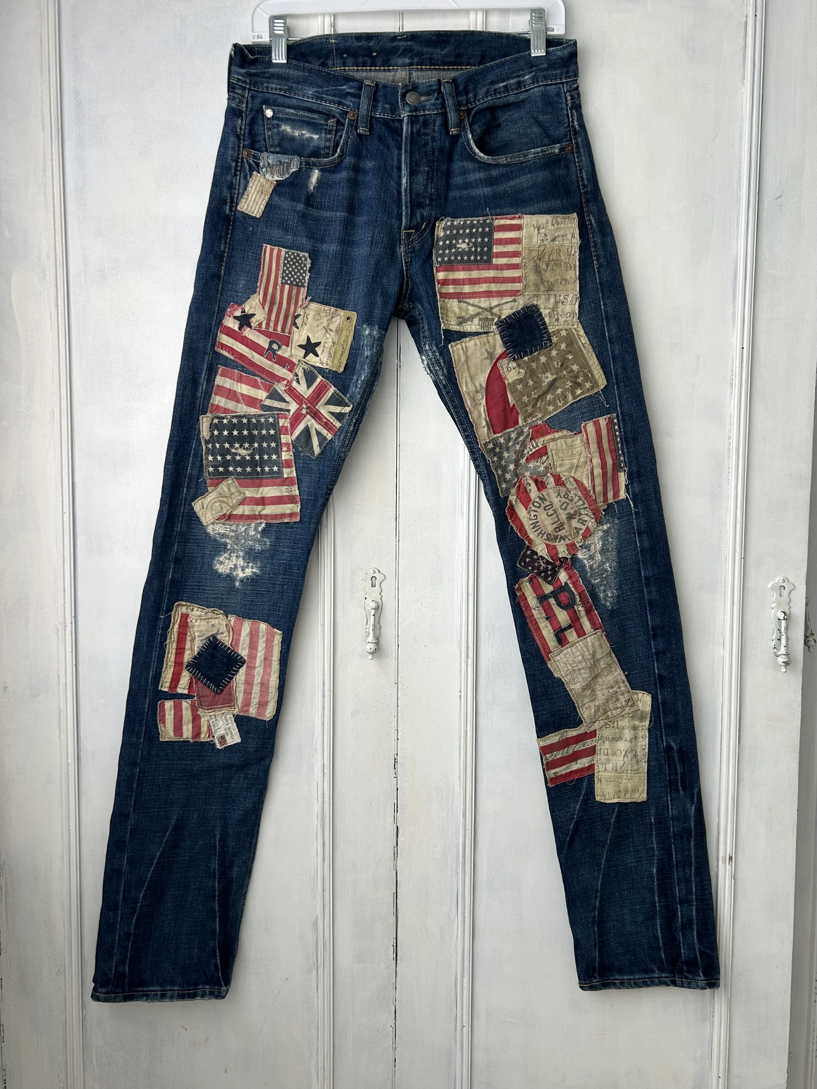 Denim & Supply Ralph Lauren Denim & Supply Ralph Lauren Patchwork Jeans Extremely Rare Size US 29 - 1 Thumbnail
