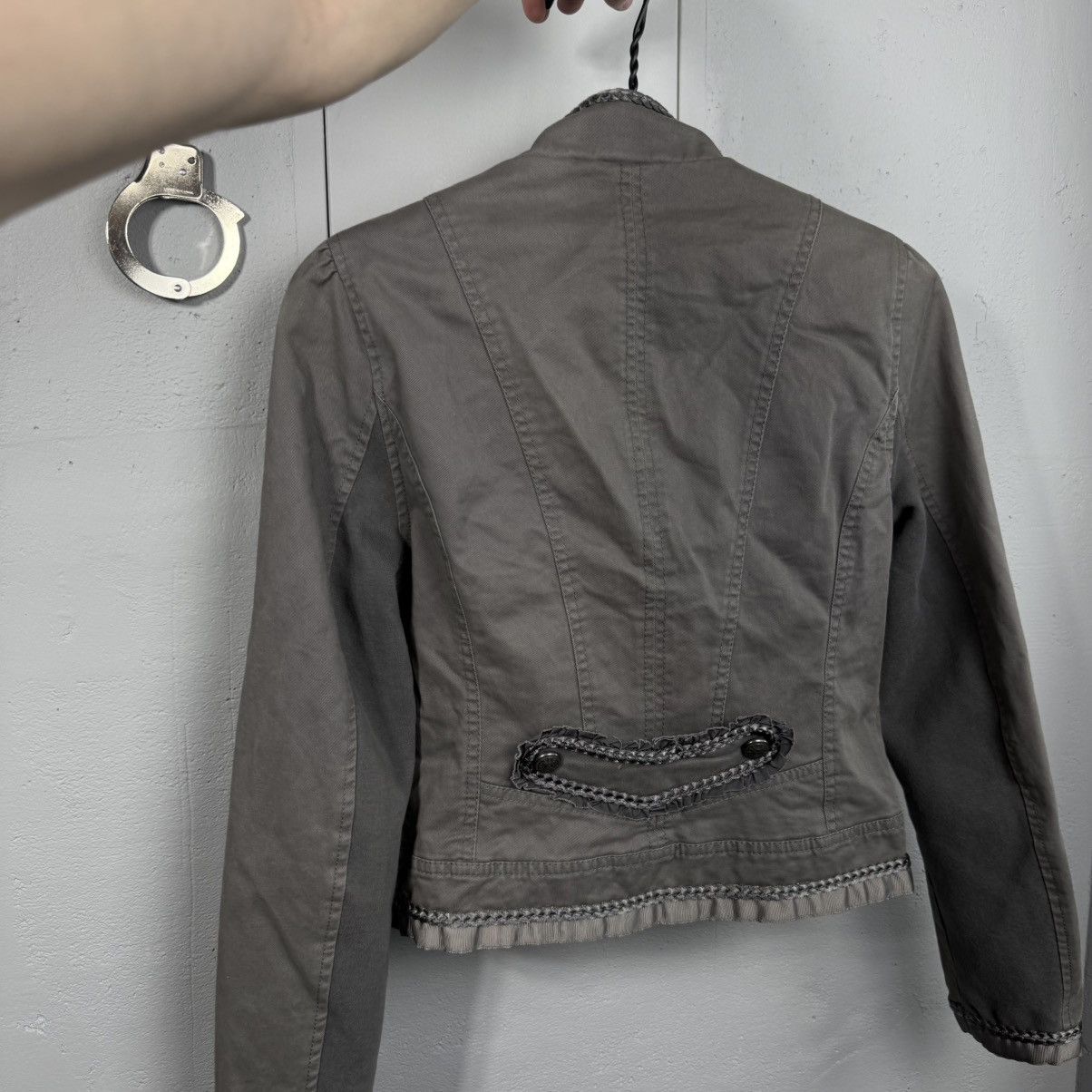 Japanese Brand OOs Napoleon Military Denim Blazer Jacket PPFM Balmain Vibe Size XS / US 0-2 / IT 36-38 - 6 Thumbnail