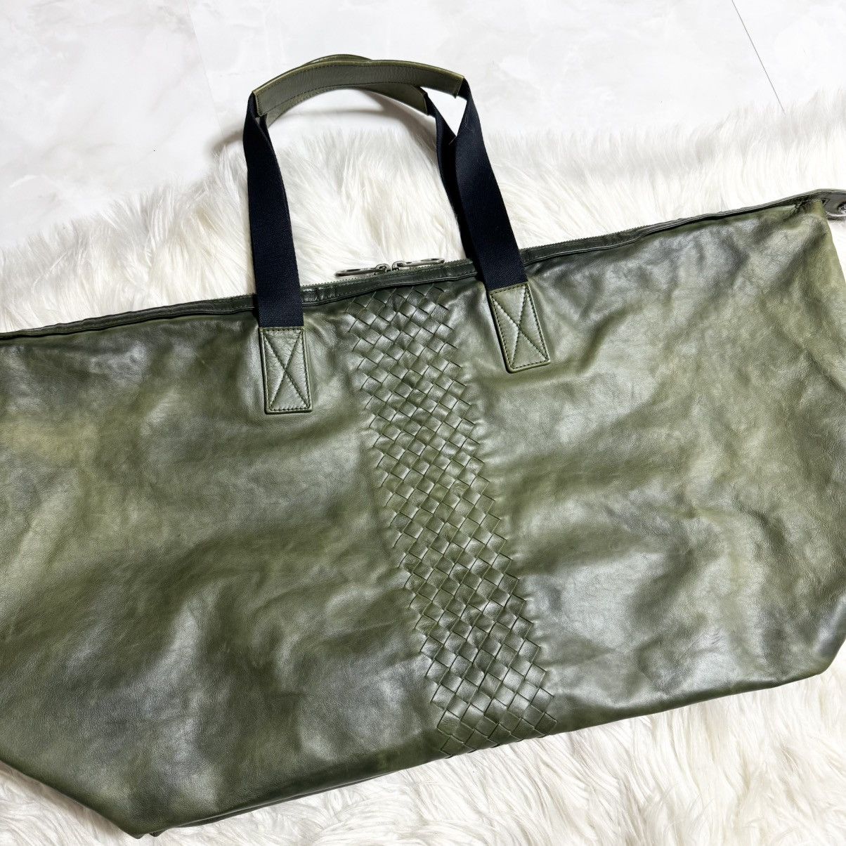 Bottega Veneta Auth Bottega Veneta Runway Intrecciato Leather Boston Bag Size ONE SIZE - 18 Thumbnail