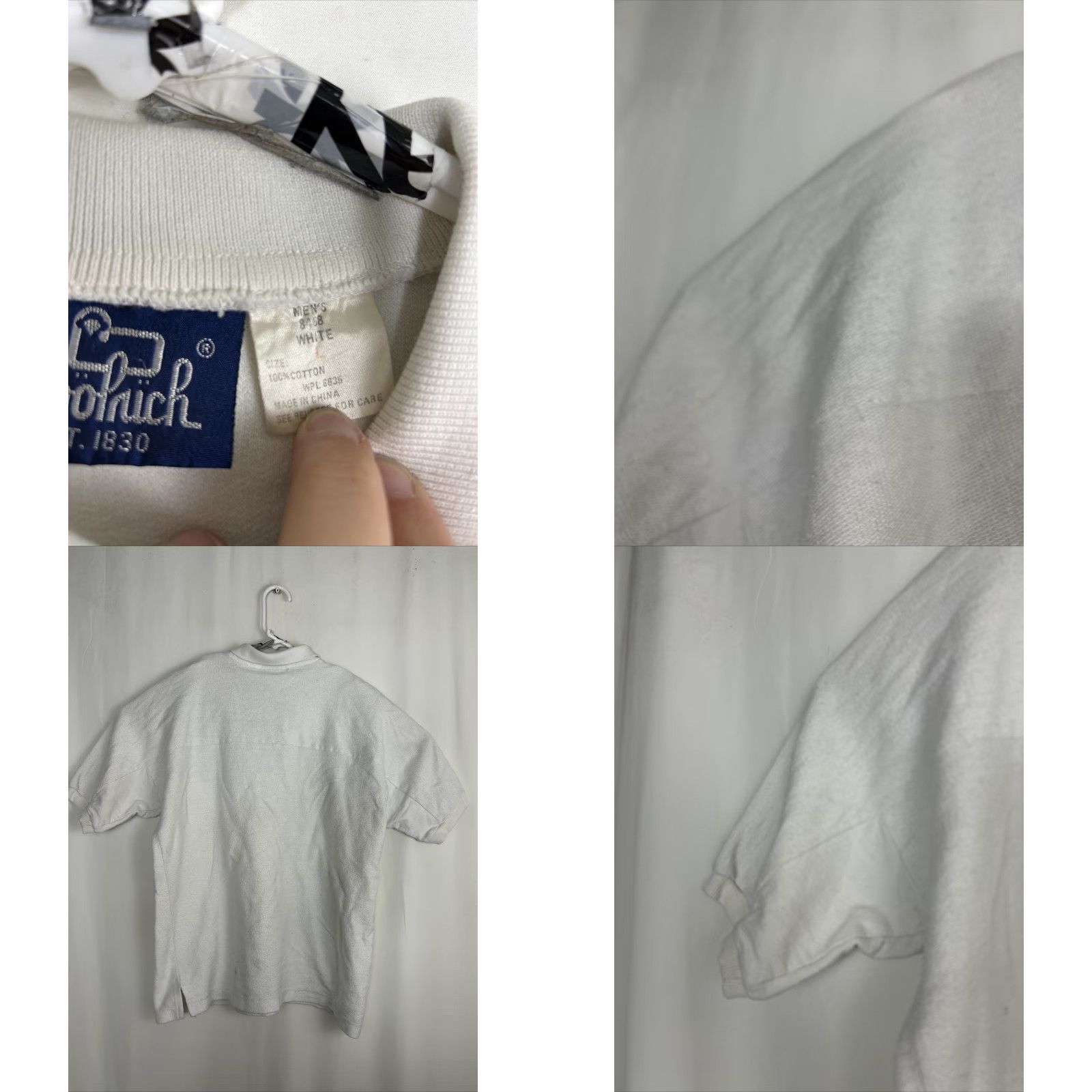Vintage VINTAGE Woolrich Polo Shirt Mens L White 100% Cotton Short Sleeve Solid Golf Walking Mens Size US L / EU 52-54 / 3 - 8 Thumbnail