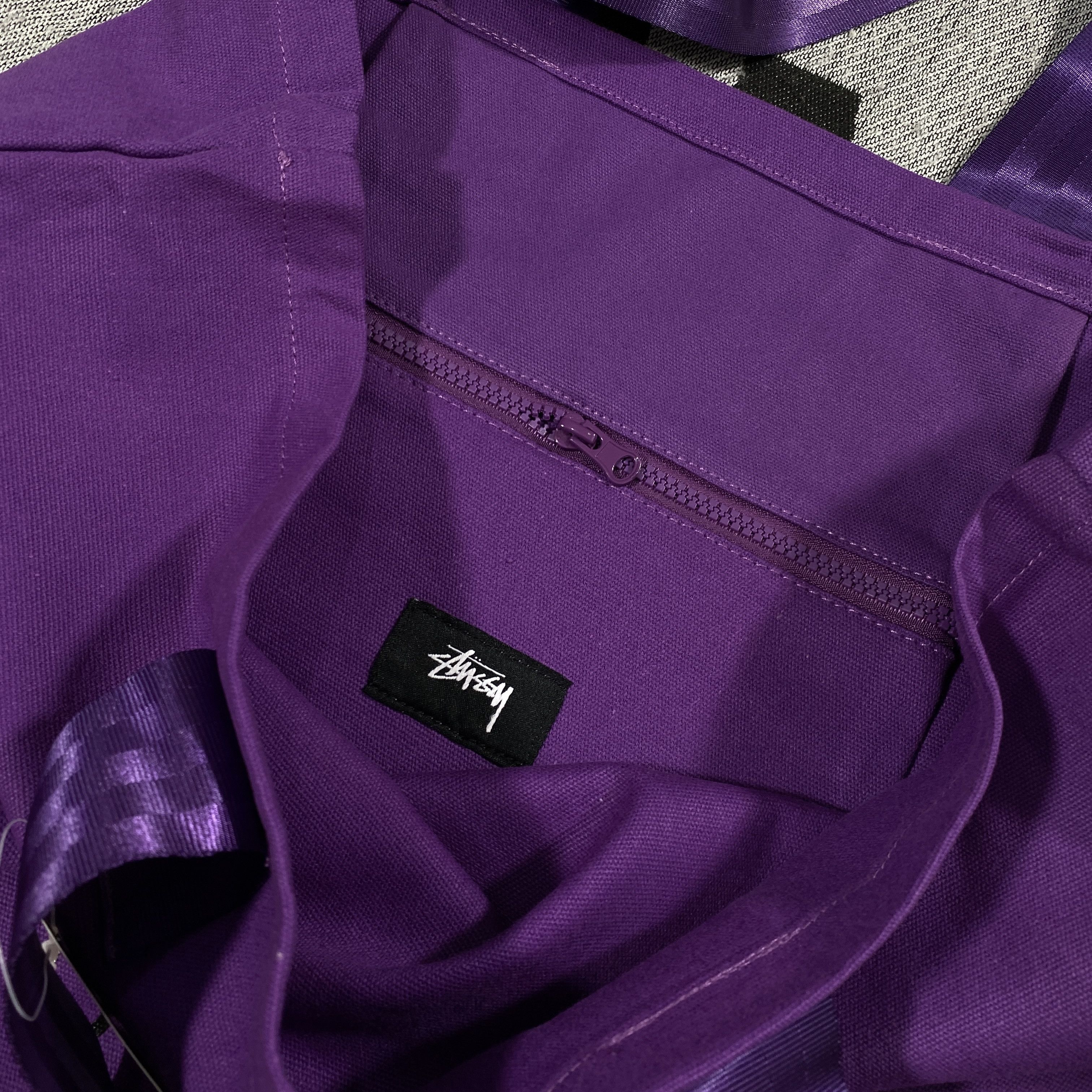 Stussy STUSSY CANVAS TOTE BAG • PURPLE Size ONE SIZE - 5 Thumbnail