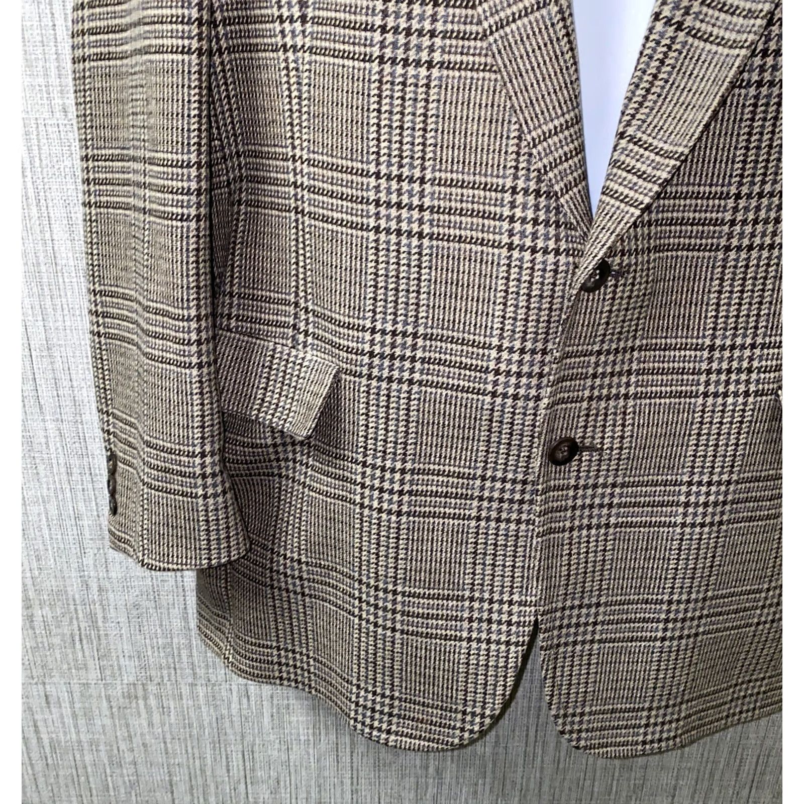 Vintage Hart Schaffner And Marx Jack Nicklaus Mens Brown Plaid 2 Button Coat Size 44 Size US S / EU 44-46 / 1 - 3 Thumbnail