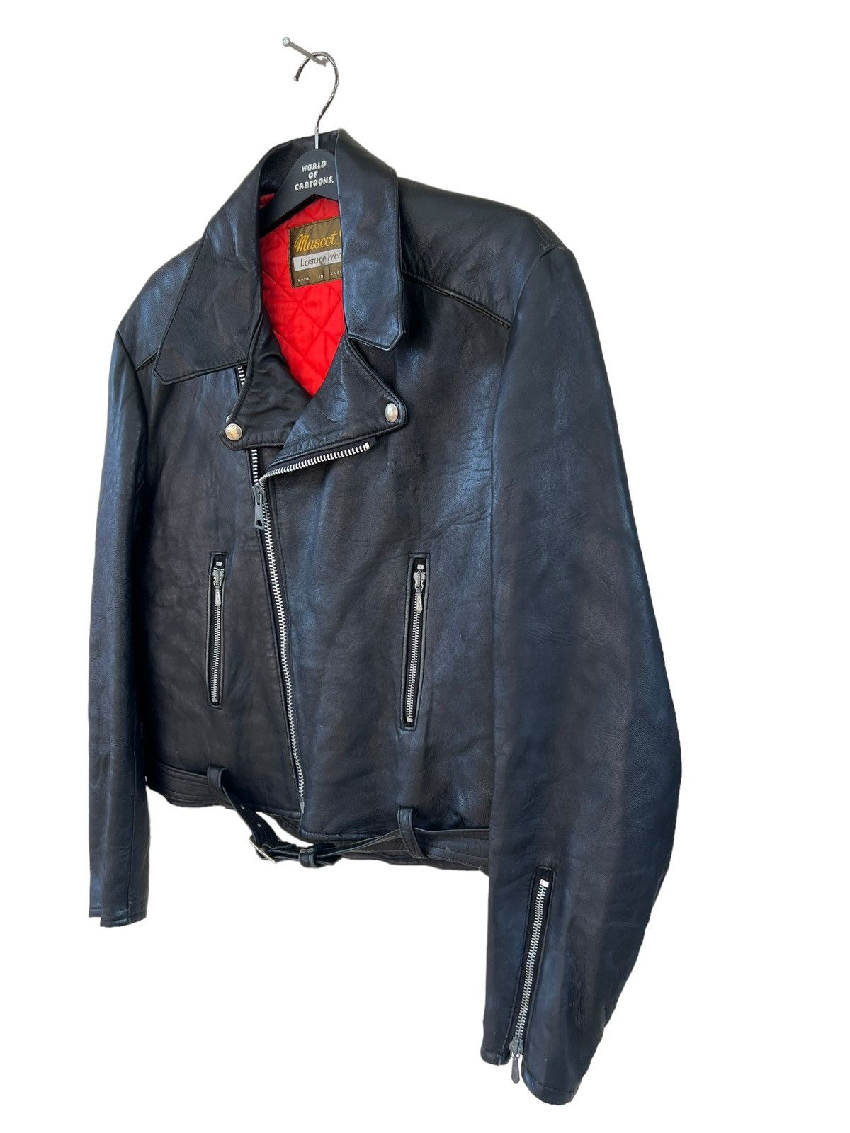 Vintage Vintage 70s Mascot England Black Leather Rider Jacket Racer Size US L / EU 52-54 / 3 - 11 Thumbnail
