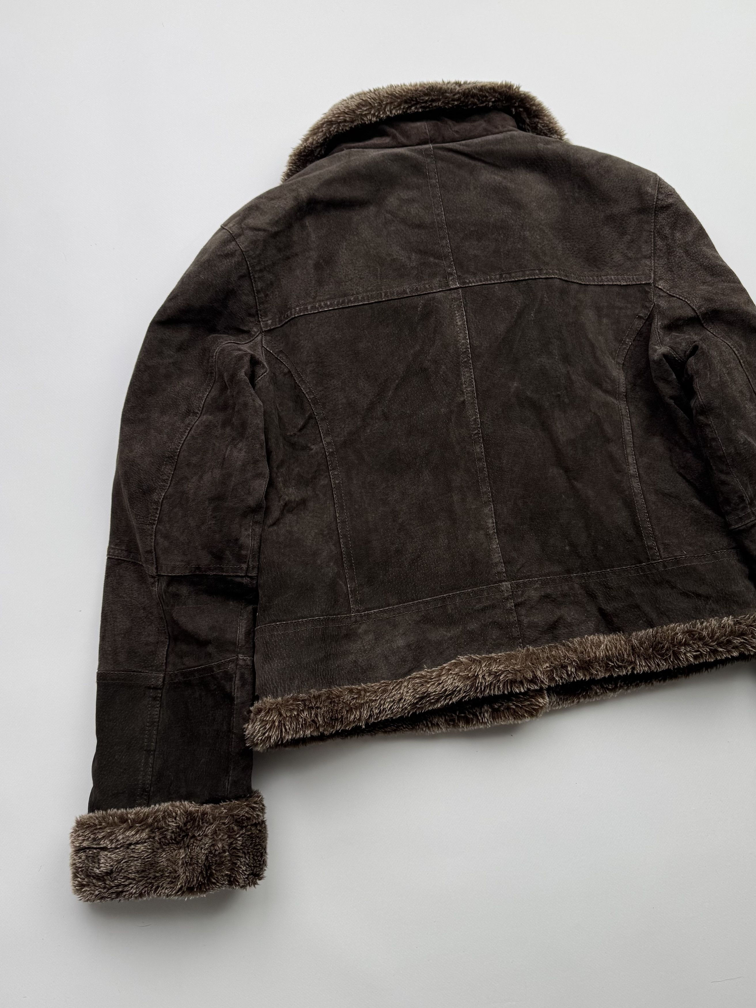 Vintage Vintage Suede Cropped Jacket With Faux SheepskinB310(V320)E2 Size M / US 6-8 / IT 42-44 - 9 Thumbnail