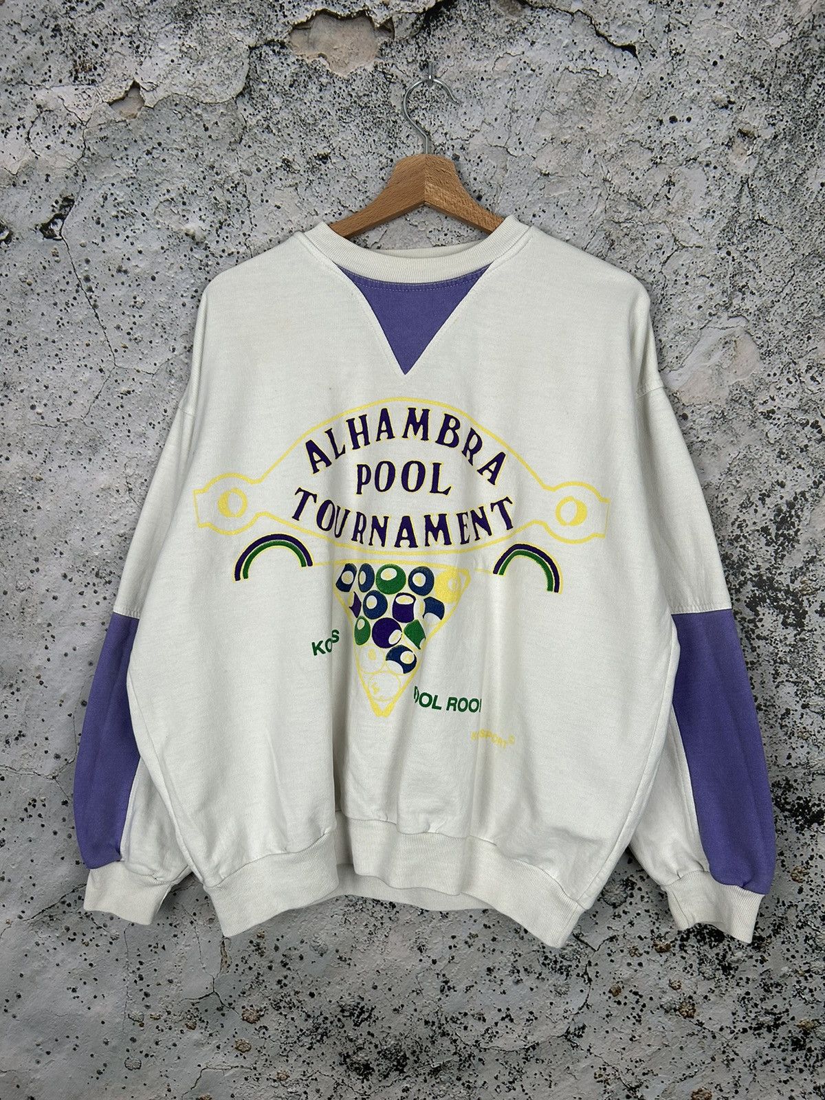Vintage Vintage 90s Alhambra Pool Tournament Baggy Rap Crewneck Size US M / EU 48-50 / 2 - 1 Thumbnail
