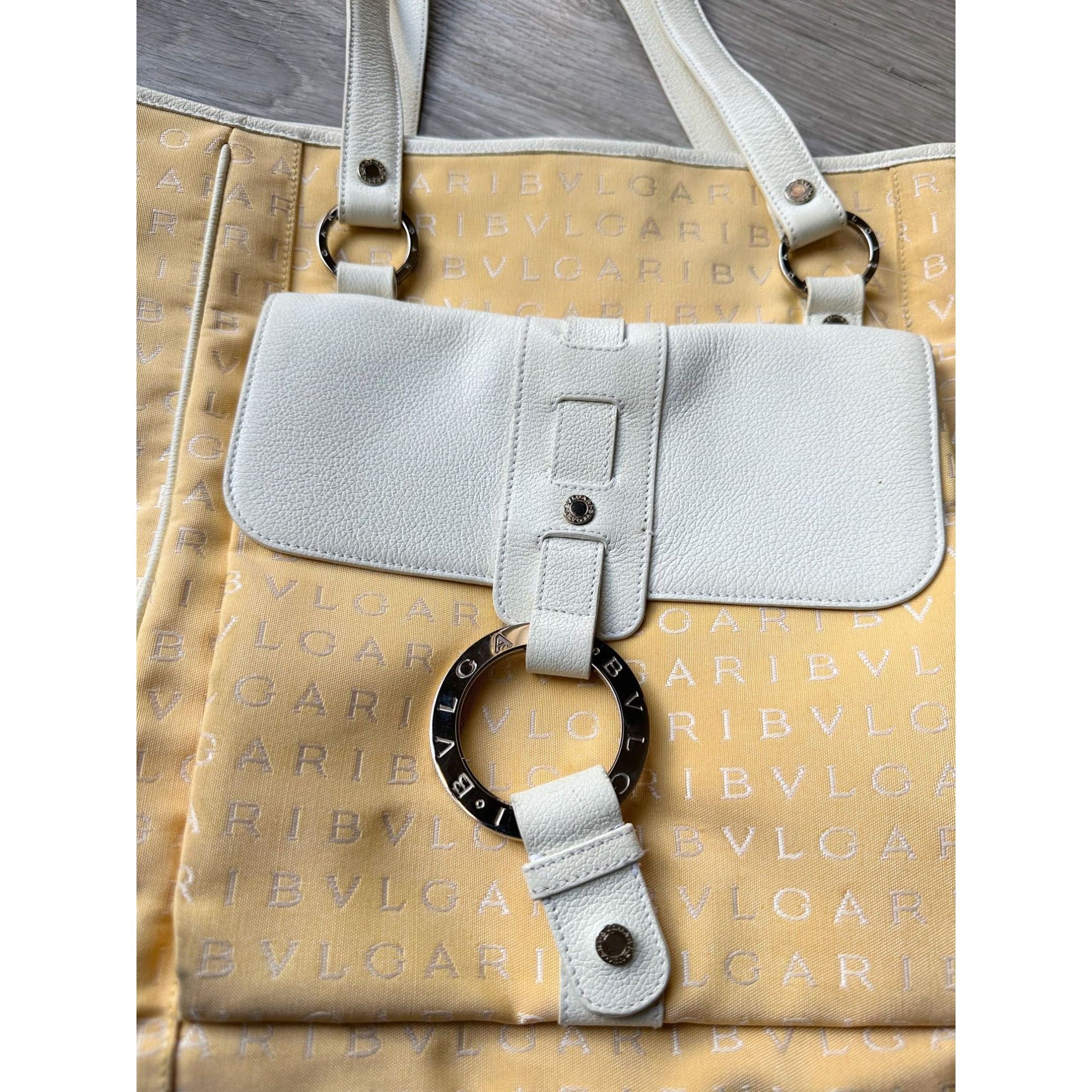 Bvlgari Bvlgari Logo Mania Pale Yellow Shoulder Bag / Tote Size ONE SIZE - 15 Thumbnail