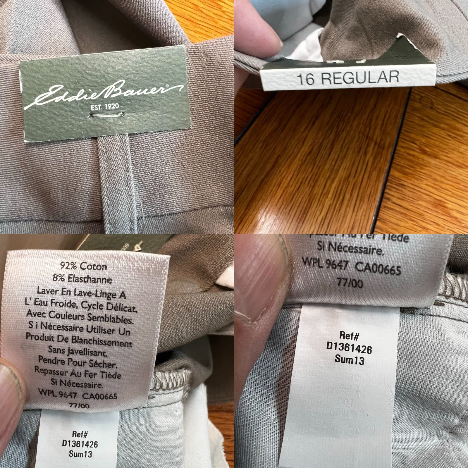 Eddie Bauer Eddie Bauer Flat Front Pants Womens Size 16 Beige Kaki 36X34 Size 38" / US 16 / IT 52 - 8 Thumbnail