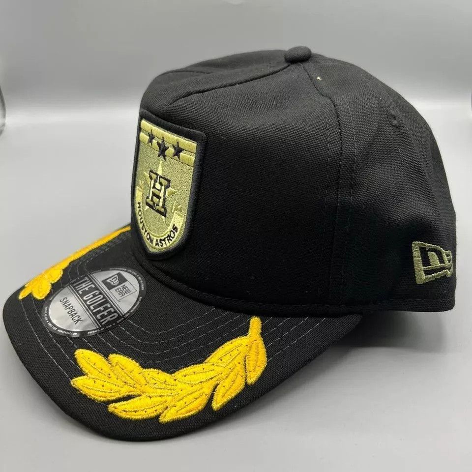 New Era Houston Astros Hat Men Military Patch The Golfer Snap Back Size ONE SIZE - 2 Thumbnail