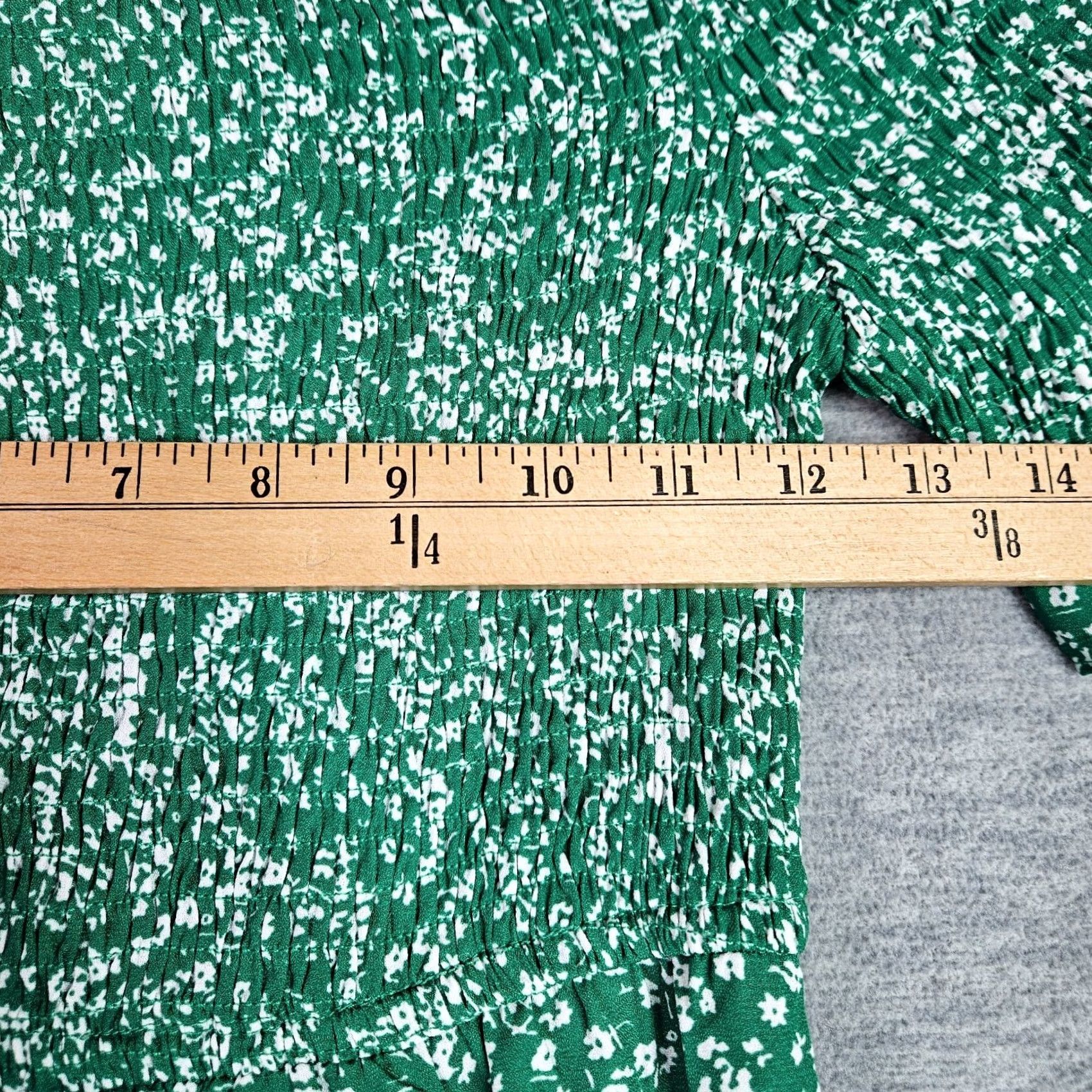Lulus Lulu's Women's Fleurtation Green Floral Off The Shoulder Midi Dress S NEW Size S / US 4 / IT 40 - 7 Thumbnail