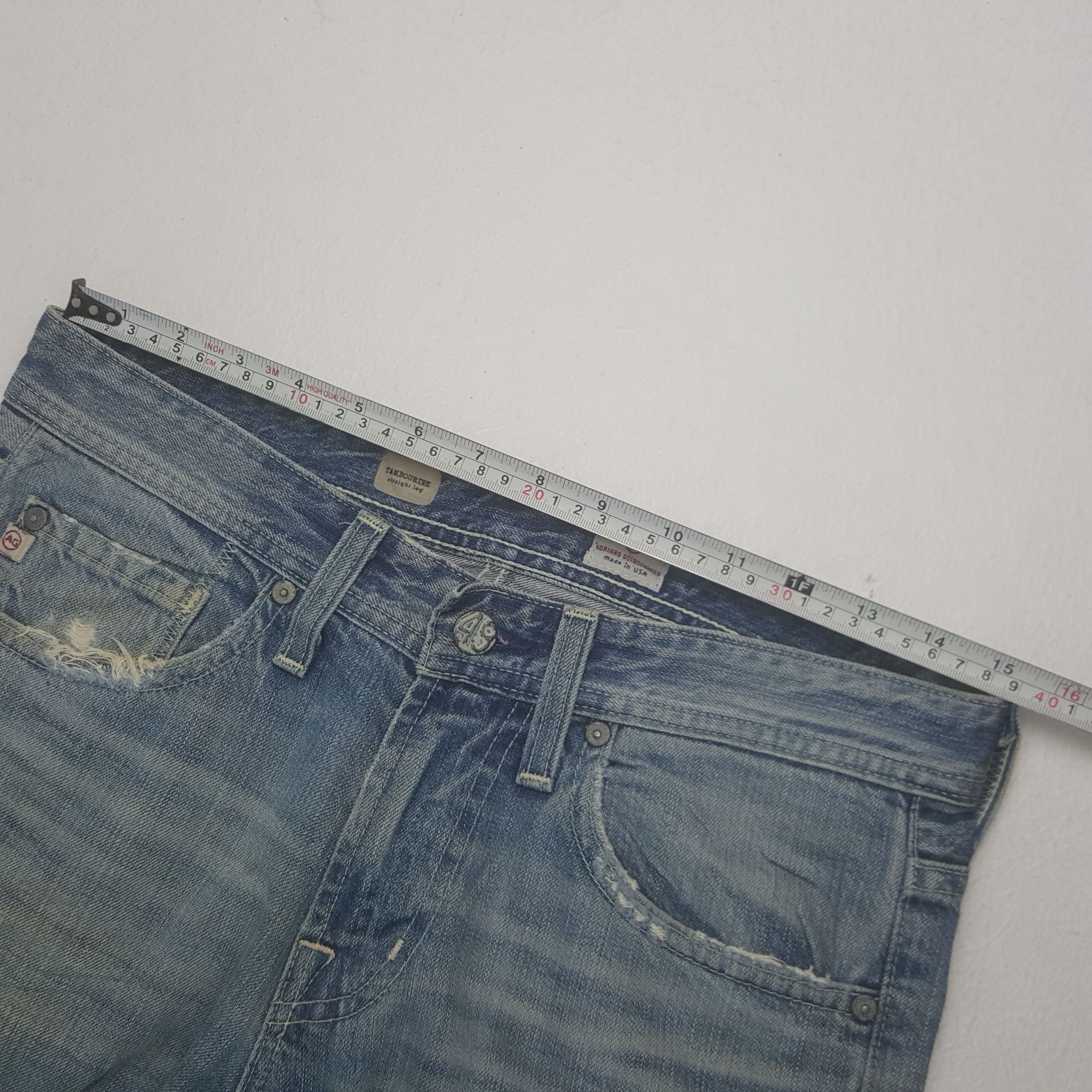 AG Adriano Goldschmied × Vintage Vintage Adriano Goldschmied Distressed Style Denim Jeans Size US 30 / EU 46 - 9 Thumbnail