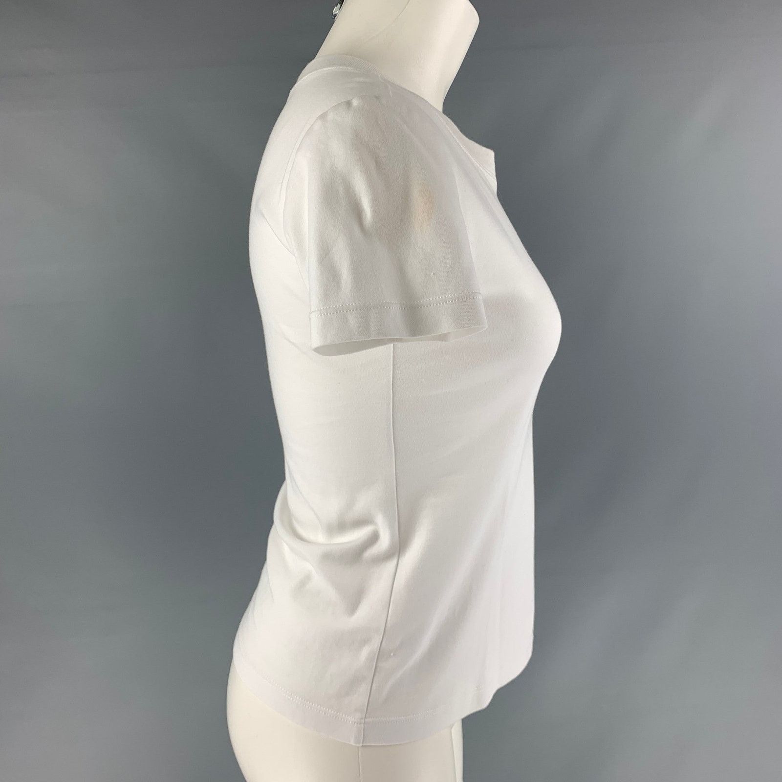 Brandon Maxwell BRANDON MAXWELL Size S White Cotton T-Shirt Size S / US 4 / IT 40 - 2 Thumbnail