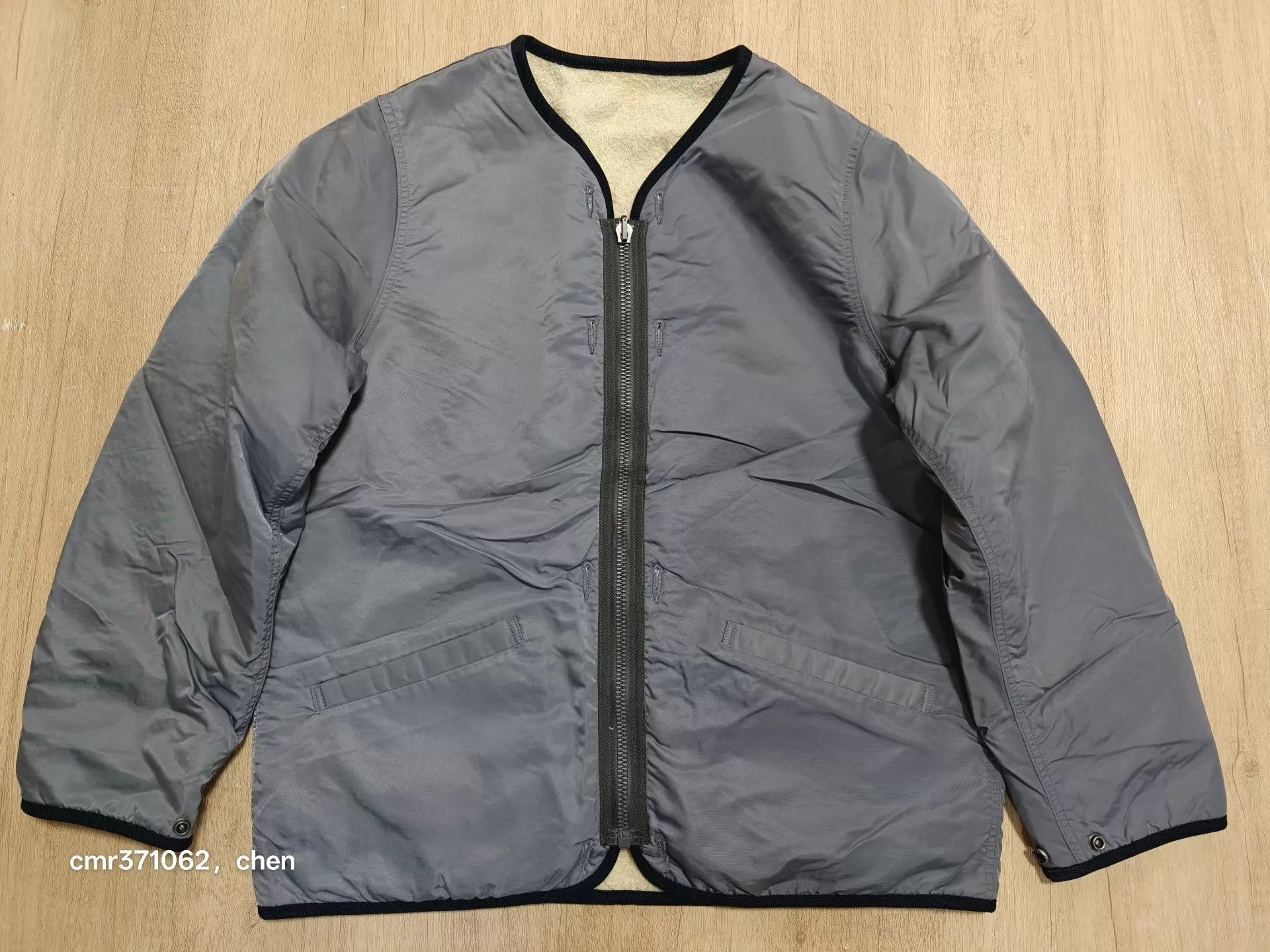Visvim Gray Zip-Front Bomber Jacket Size L Size US L / EU 52-54 / 3 - 1 Thumbnail