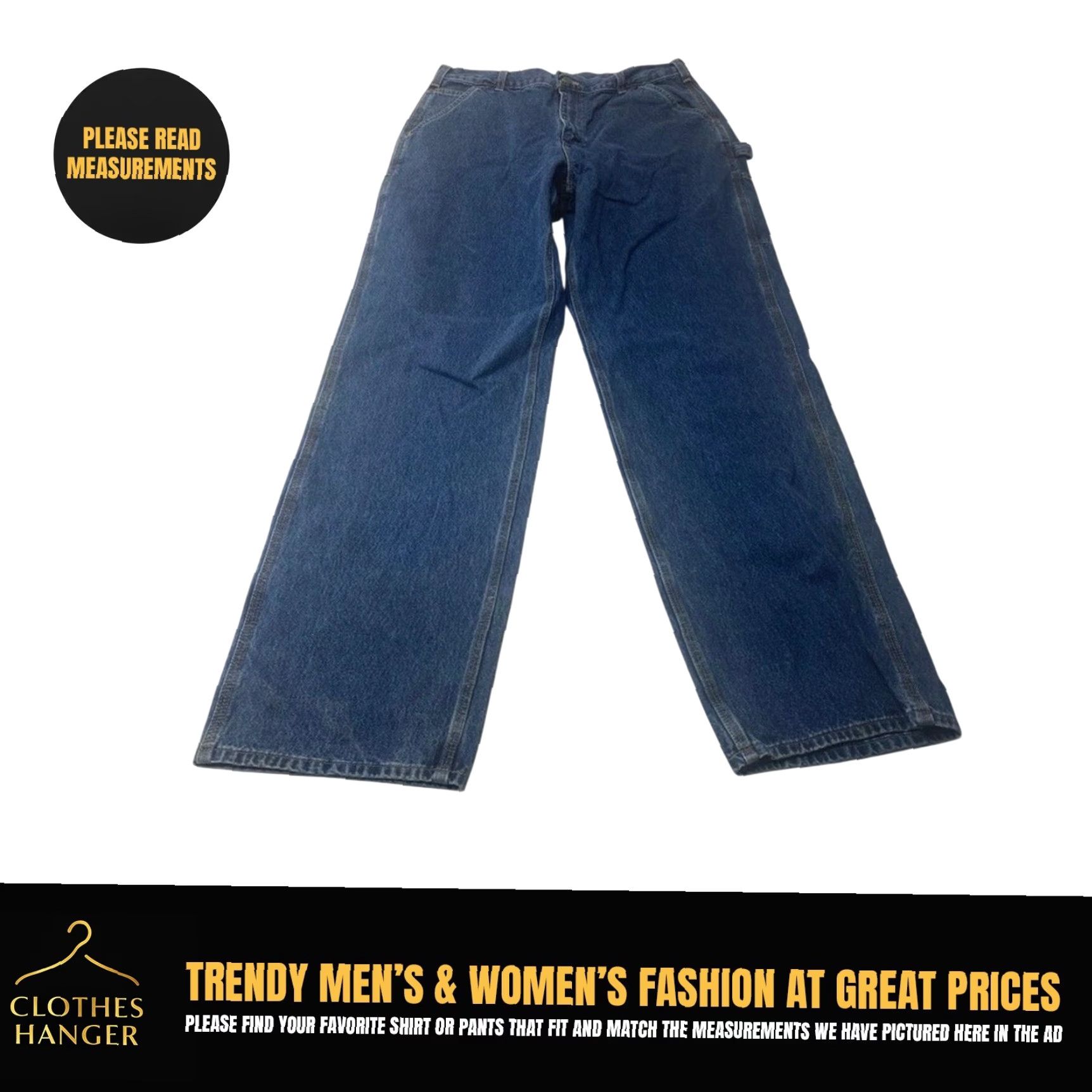 Carhartt VINTAGE Carhartt Carpenter Jeans B13 DPS Mens 36x36 Blue Denim Original Dungaree Fit Size US 36 / EU 52 - 2 Thumbnail