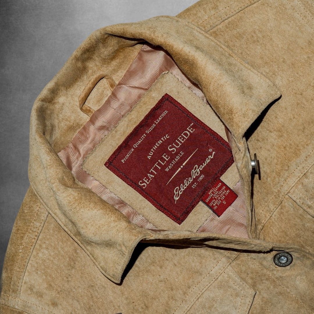 Eddie Bauer Vintage Eddie Bauer leather suede trucker jacket Size US M / EU 48-50 / 2 - 5 Thumbnail