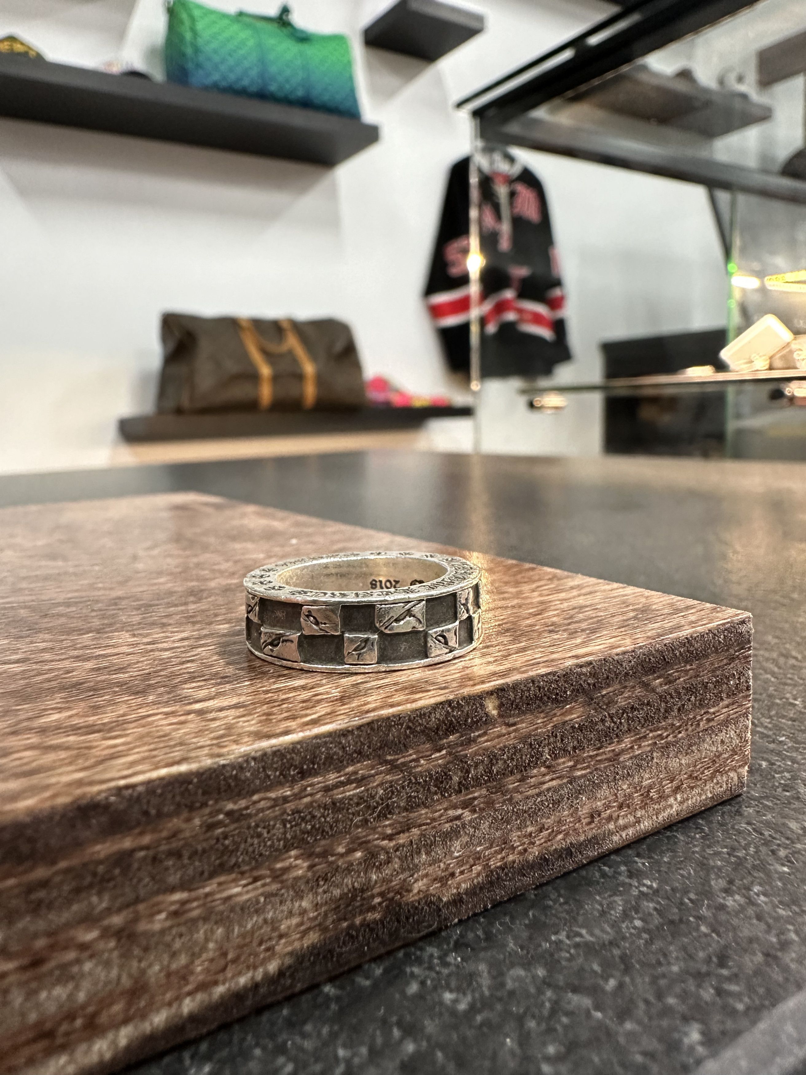 image of Chrome Hearts Matty Boy 99Eyez 6Mm Ring in Silver, Men's