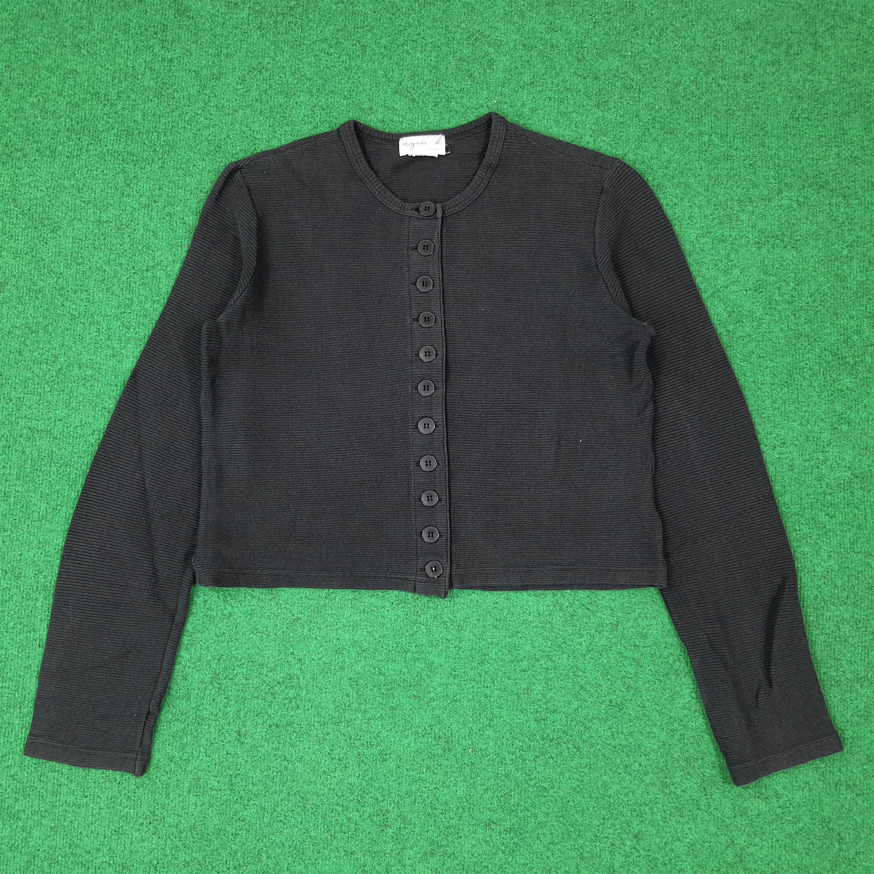 agnes b. Vintage Agnes b. Paris Button Up Crop Top Shirt C239N16 Size S / US 4 / IT 40 - 1 Thumbnail