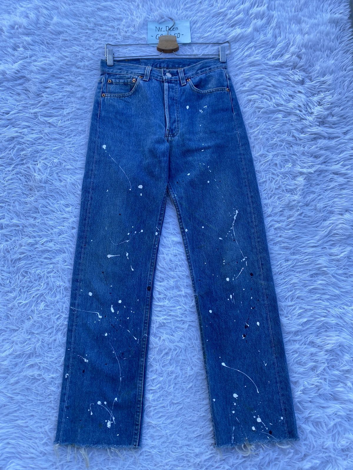 Rare Vintage Levi's 501 Paints Splatter Denim Jeans