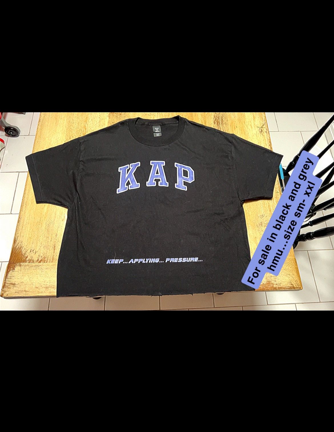 Other NEW mens Large SS T shirt “KAP” university streetwear purple Size US L / EU 52-54 / 3 - 7 Thumbnail