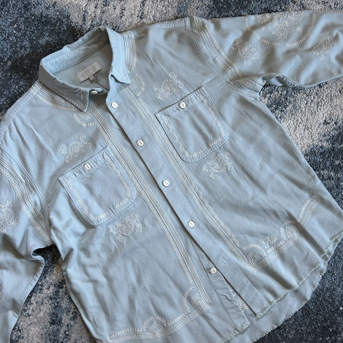 Kith SPRiNG 2024 RAW HEM DENiM APOLLO SHiRT STONE WASH EMBROiDERY Size US M / EU 48-50 / 2 - 20 Thumbnail