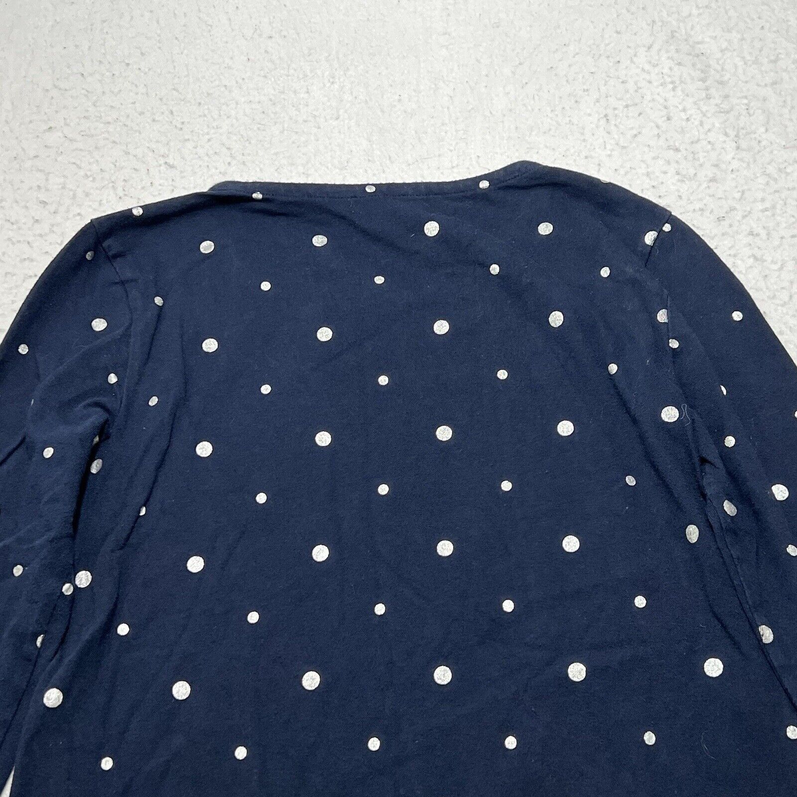 Other Talbots XS Crewneck 3/4 Sleeve Blue Silver Polka Dot T Shirt Size XS / US 0-2 / IT 36-38 - 10 Thumbnail