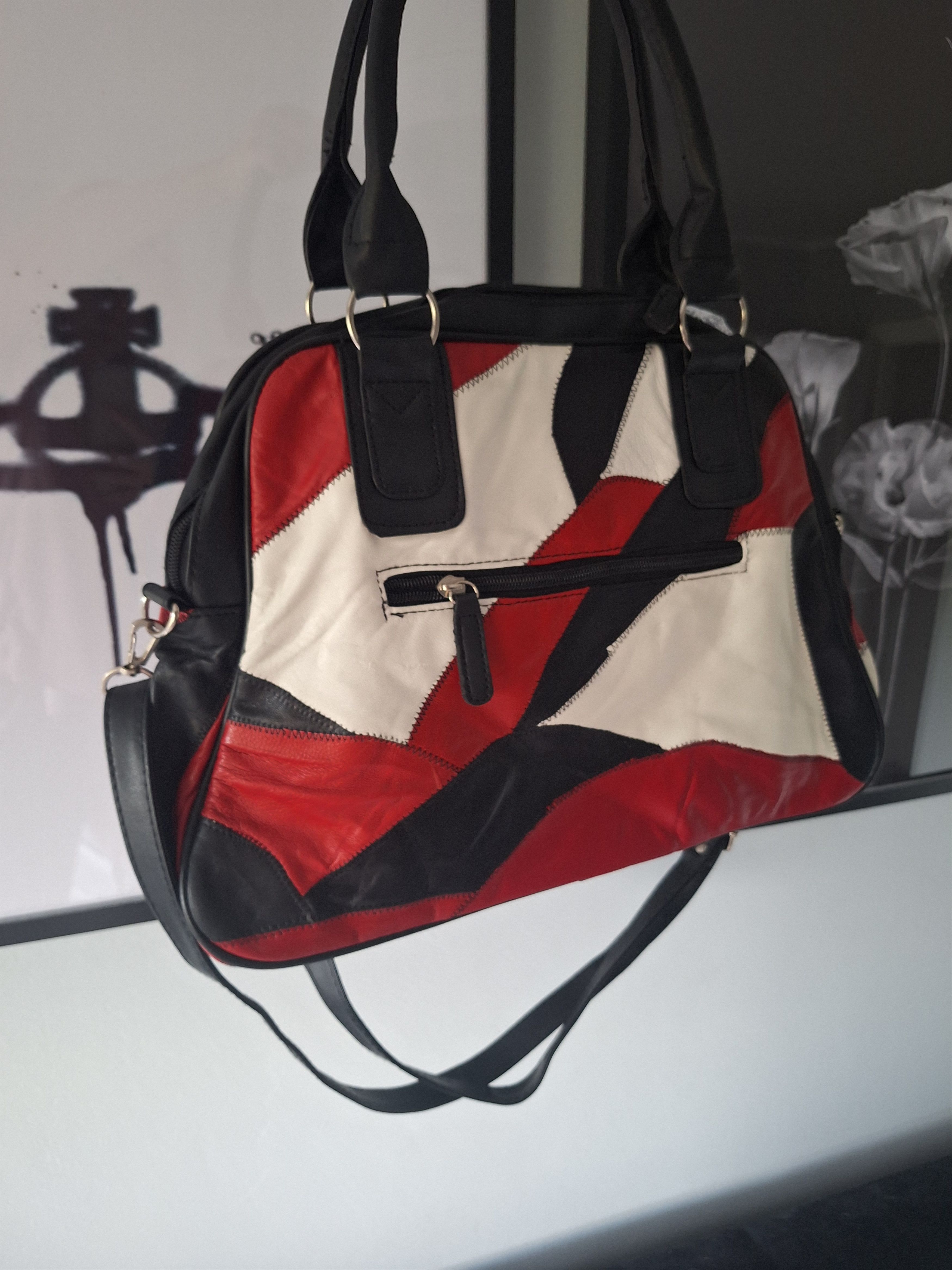 Vintage Patchwork leather bag vintage aesthetic coquette Size ONE SIZE - 2 Thumbnail