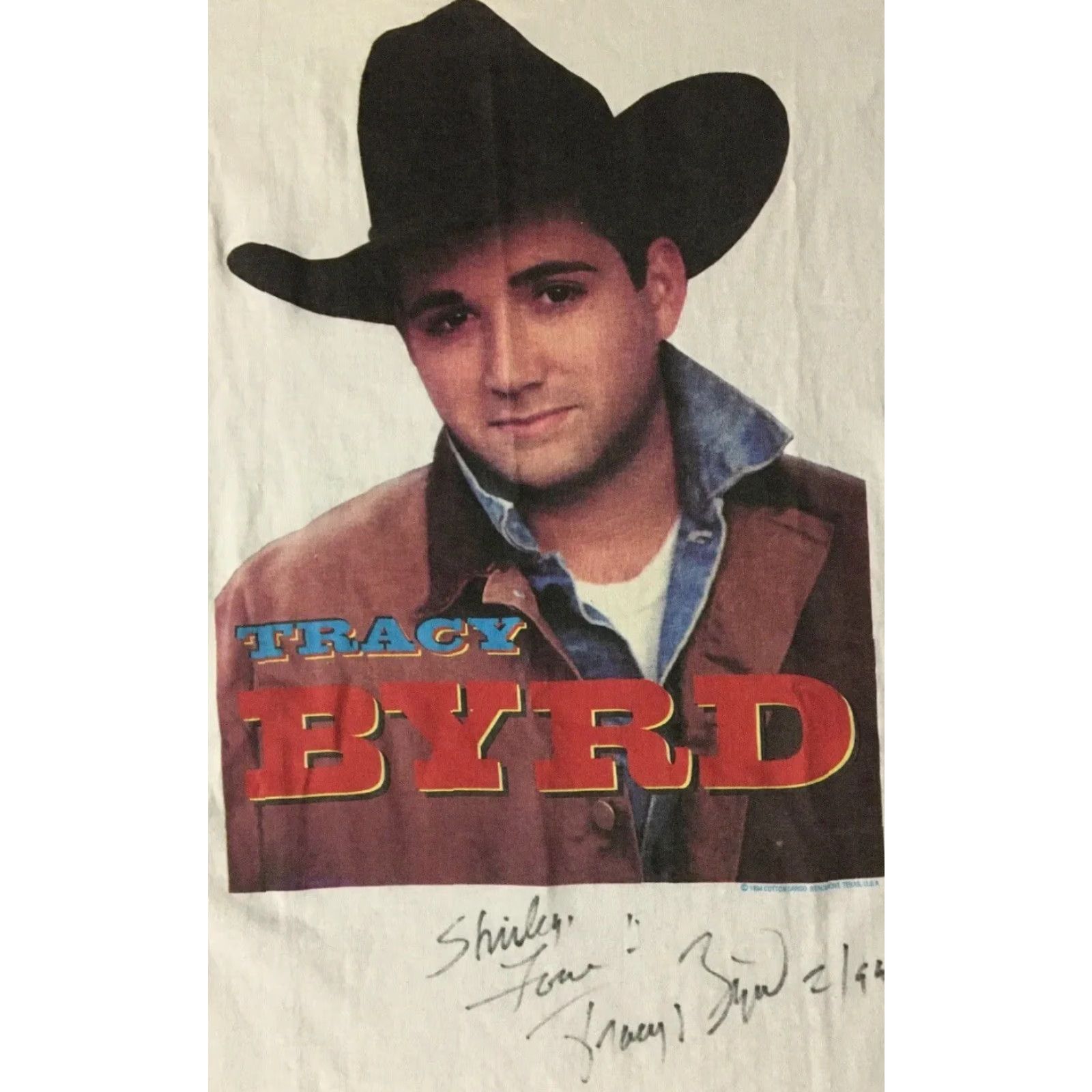 Vintage VINTAGE Tracy Byrd Autograph Faded Tour Shirt XL Country Music Concert 90s Grunge Western Signed T-Shirt Mens Size US XL / EU 56 / 4 - 3 Thumbnail