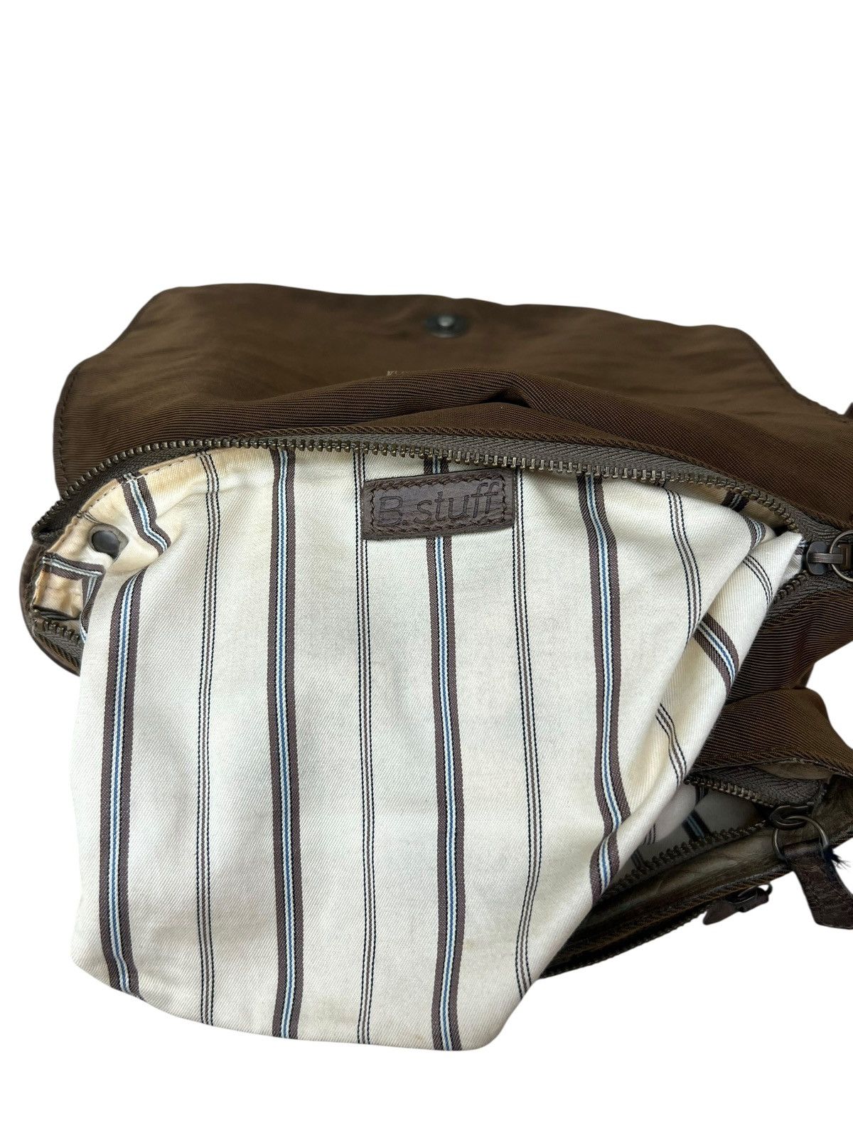 Vintage B. Stuff Japan Patina Leather Hybrid Bag