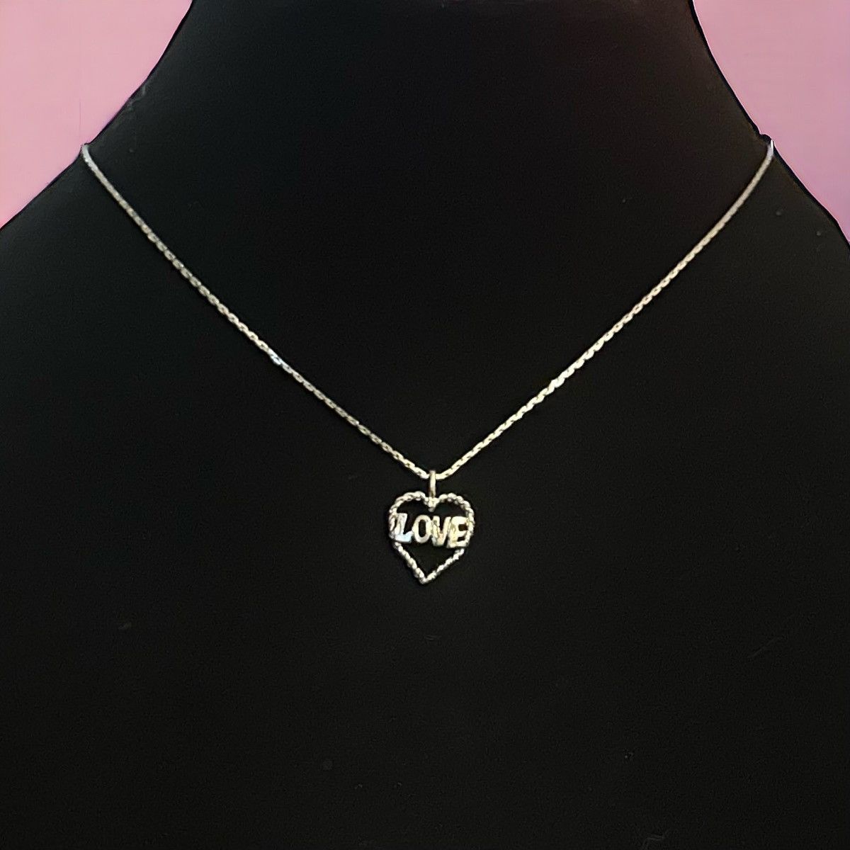 Vintage Vintage love heart pendant necklace Size ONE SIZE - 1 Thumbnail