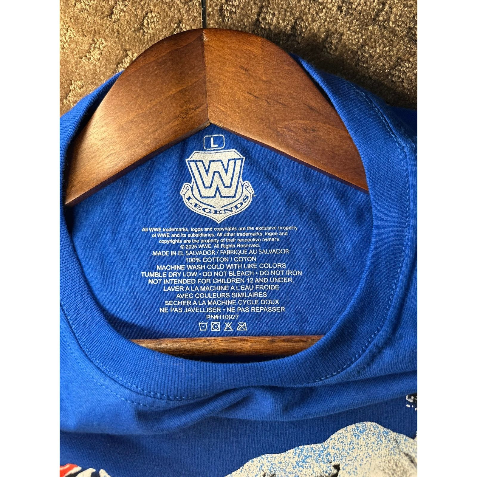 Other WWE Legends Graphic Tee – Blue Wrestling T-Shirt (Size L) Size US L / EU 52-54 / 3 - 4 Thumbnail