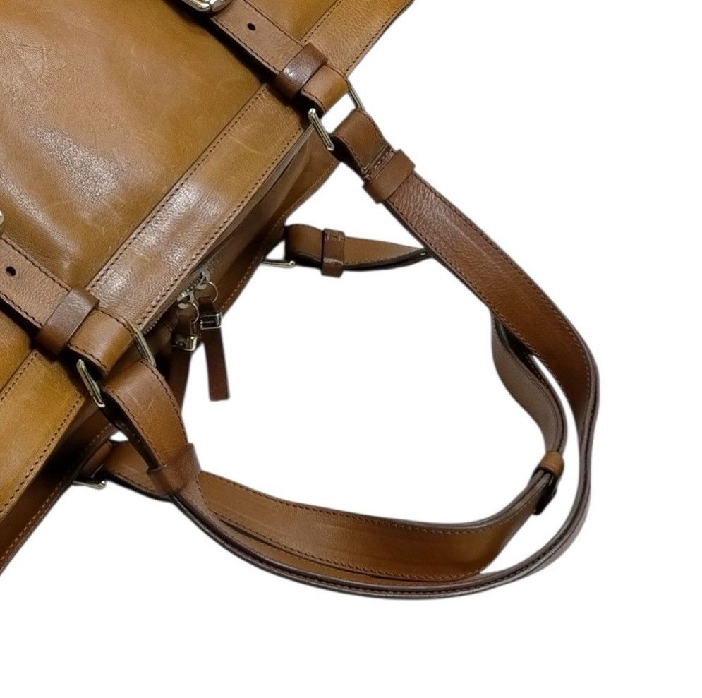 Jil Sander Jil Sander Made in Italy Tan Leather Structured Tote Bag‎ Size ONE SIZE - 4 Thumbnail