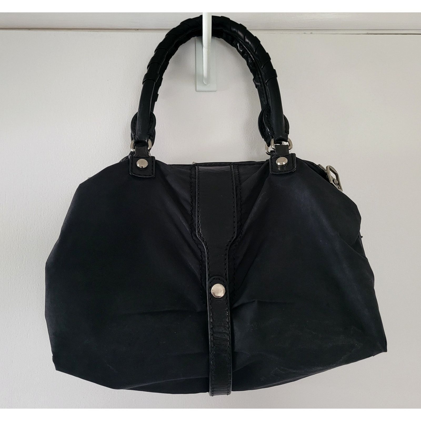 Other Joy Gryson SKY Italy Handbag Tote Convertible Black Leather Size ONE SIZE - 6 Thumbnail