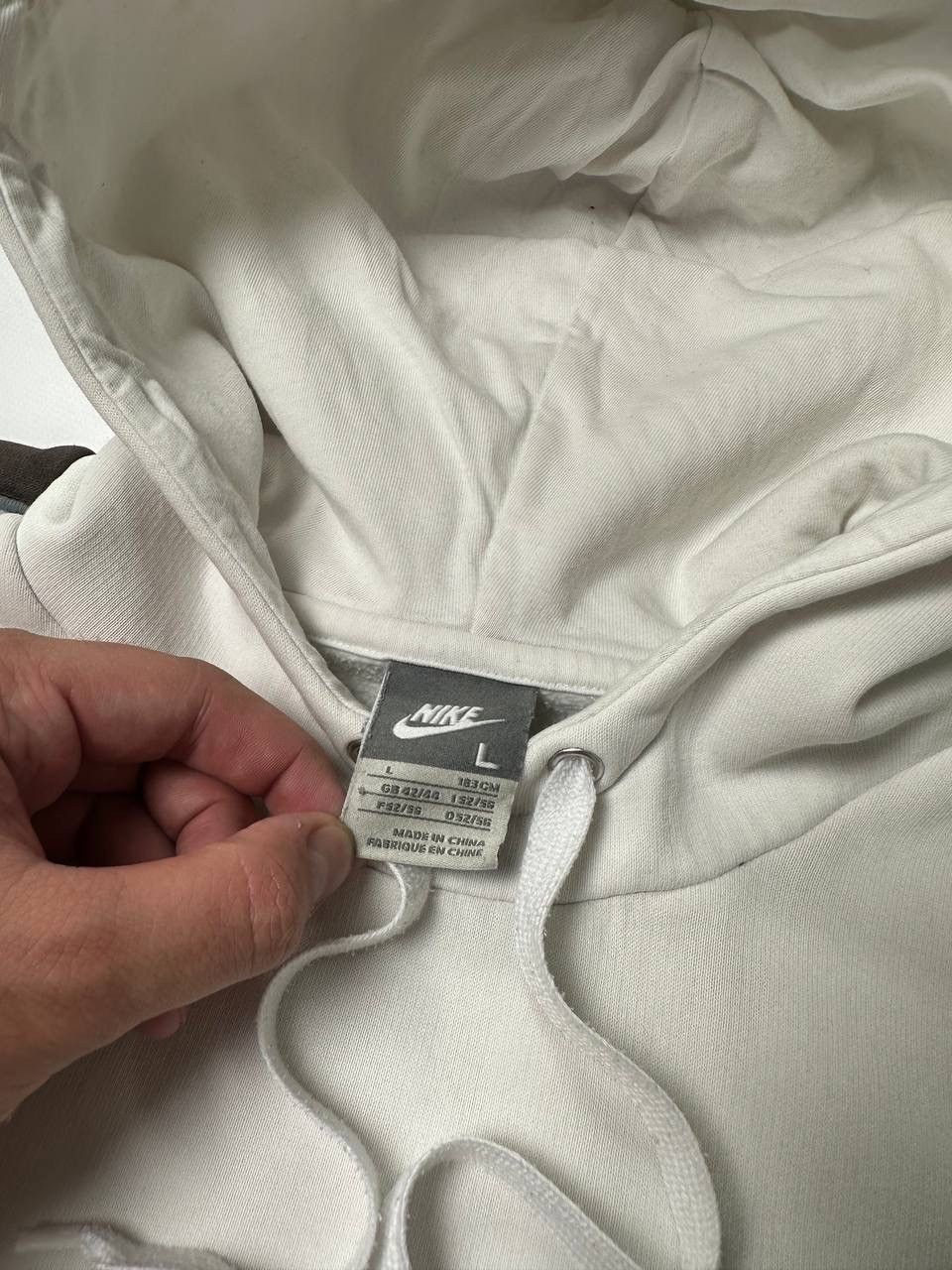 Nike × Vintage Vintage Nike Brown/White Boxy Hoodie Travis Size US L / EU 52-54 / 3 - 9 Thumbnail