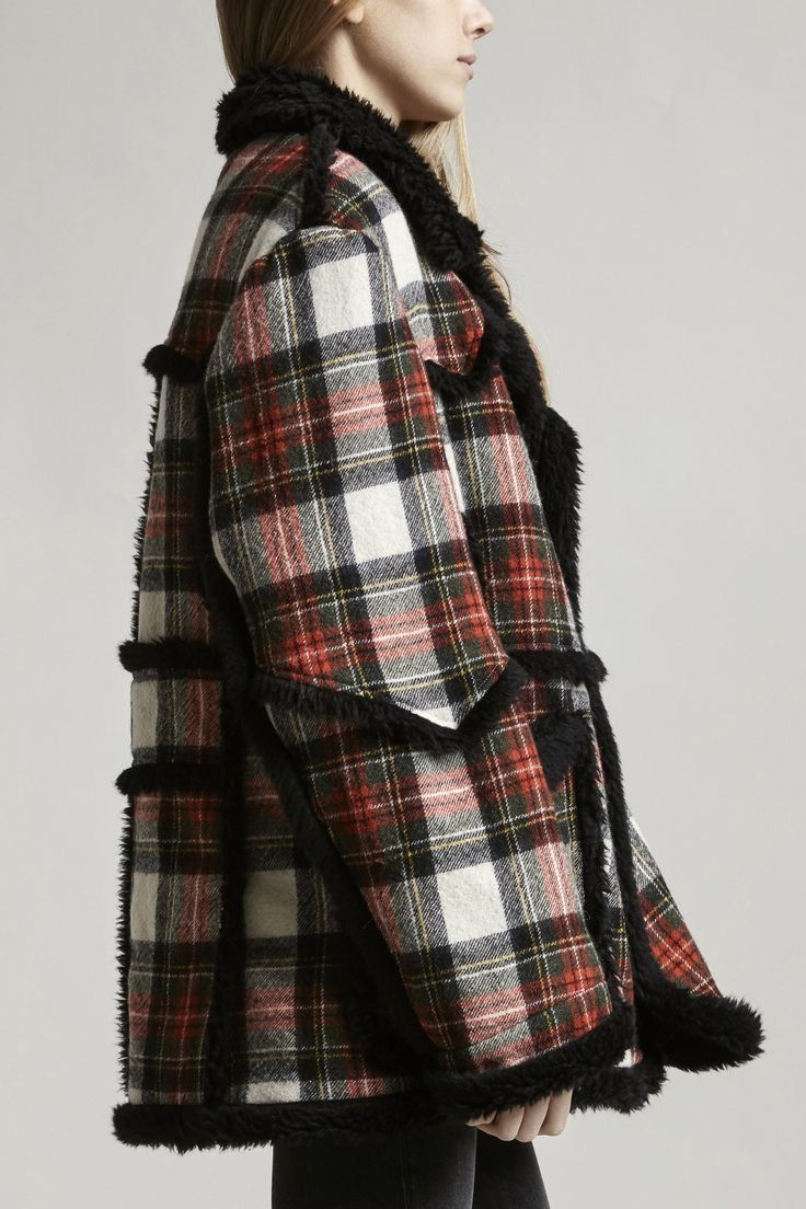 R13 Imitation sheepskin coat. Medium Size M / US 6-8 / IT 42-44 - 2 Thumbnail