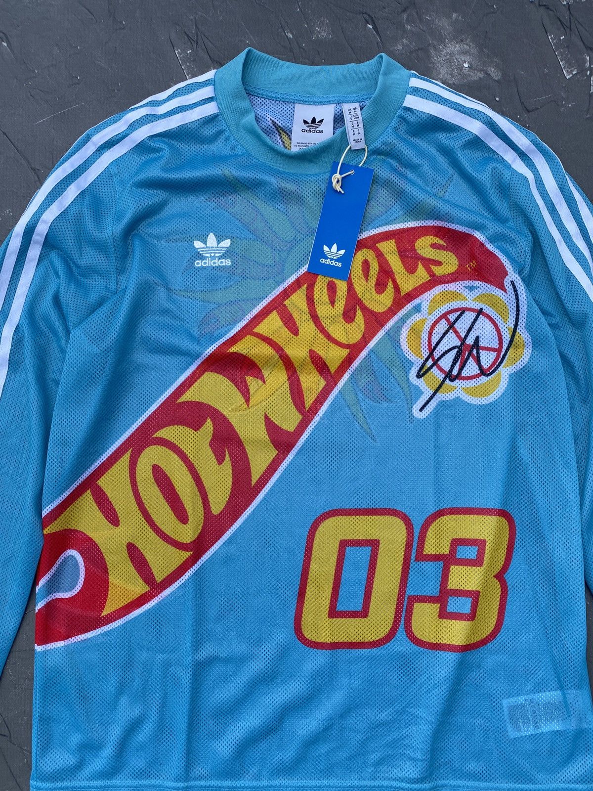 Adidas New Adidas Sean Wotherspoon X Hot Wheels Long Sleeve Mesh Size US M / EU 48-50 / 2 - 3 Thumbnail