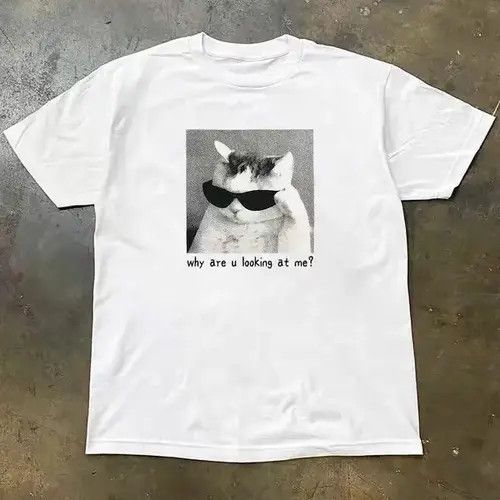 VIBE Chiaki x Misa Street fashion cat pattern cotton t-shirt Size US M / EU 48-50 / 2 - 1 Thumbnail