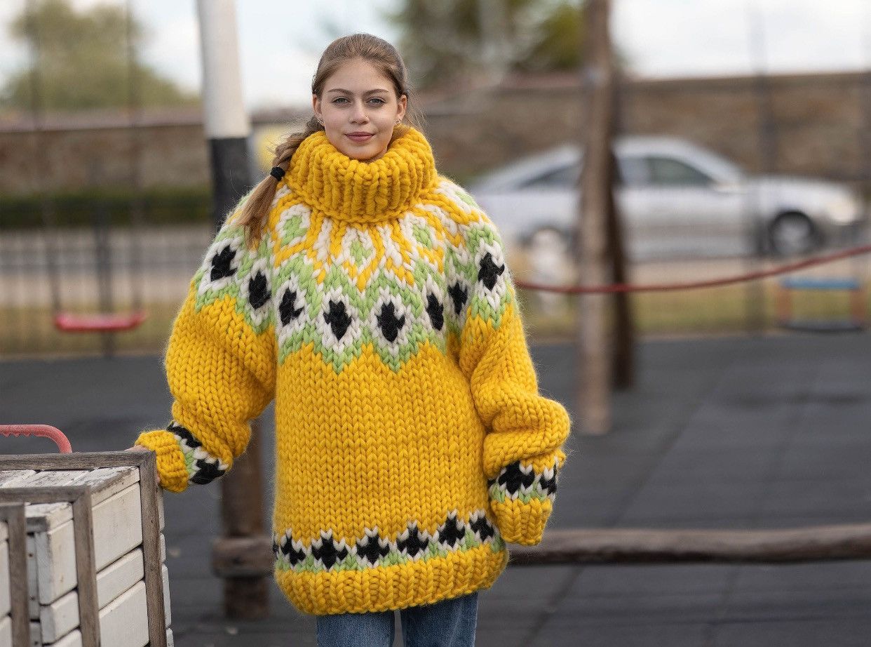 🚨 Very heavy knitted sweater Icelandic merino wool jumper