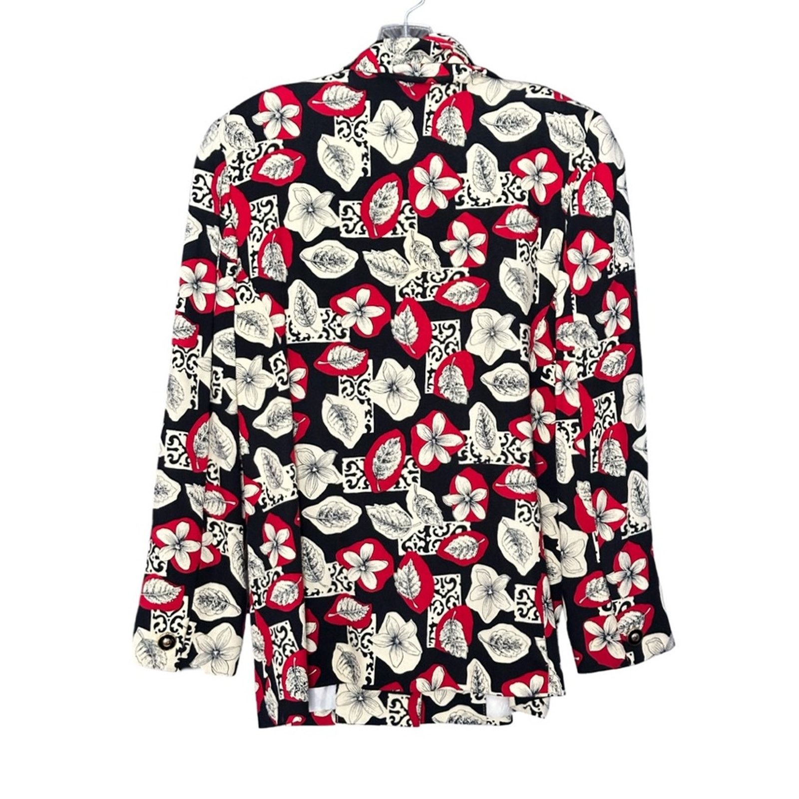 Other Vintage Don Caster Floral Wool Blend Suit Jacket With Sash Size M / US 6-8 / IT 42-44 - 5 Thumbnail