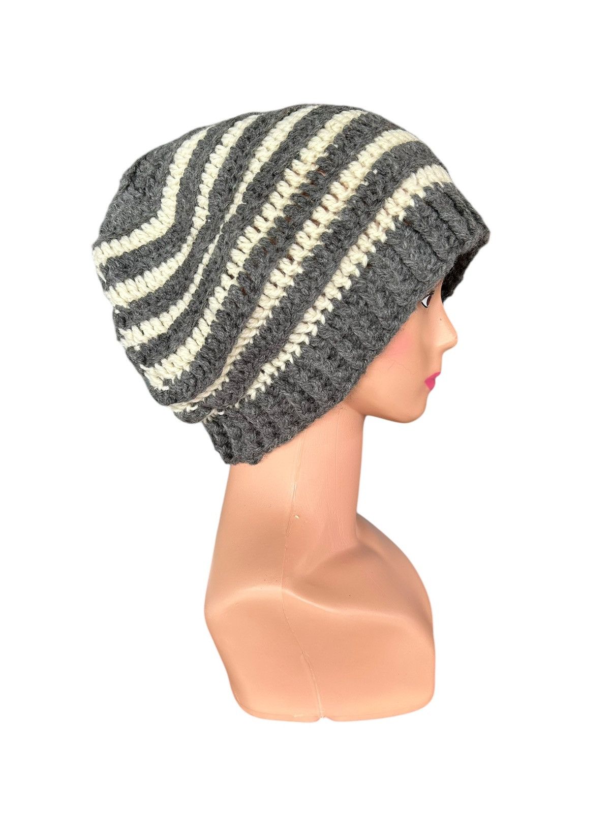 Japanese Brand × Kapital × Vintage Crochet Knitted Handmade Big Beanie Hats Size ONE SIZE - 2 Thumbnail